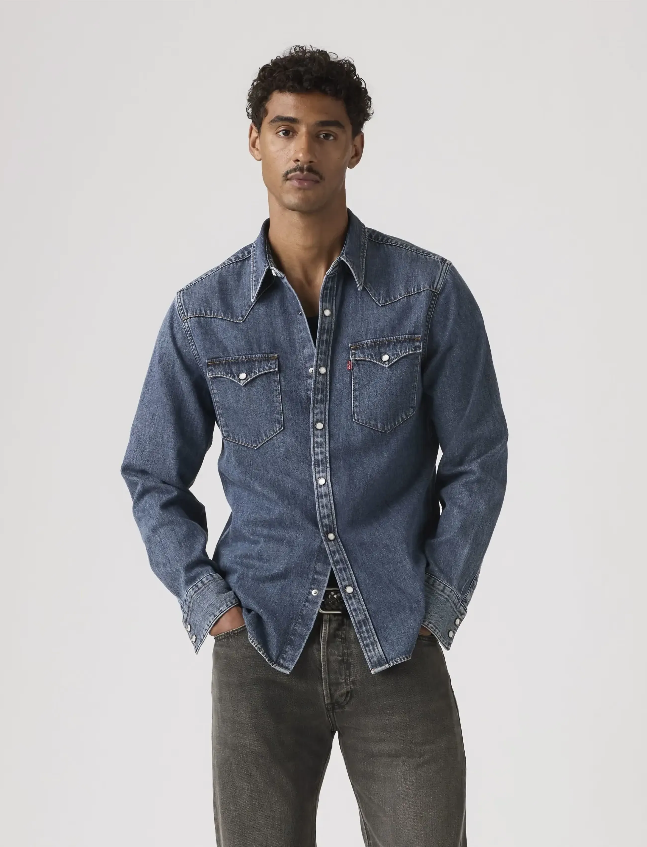 Levi's® - BARSTOW WESTERN STANDARD SOLUC - teksasärgid - med indigo - flat finish - 5