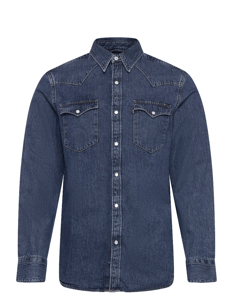 Levi's® - BARSTOW WESTERN STANDARD SOLUC - denim shirts - med indigo - flat finishw - 1