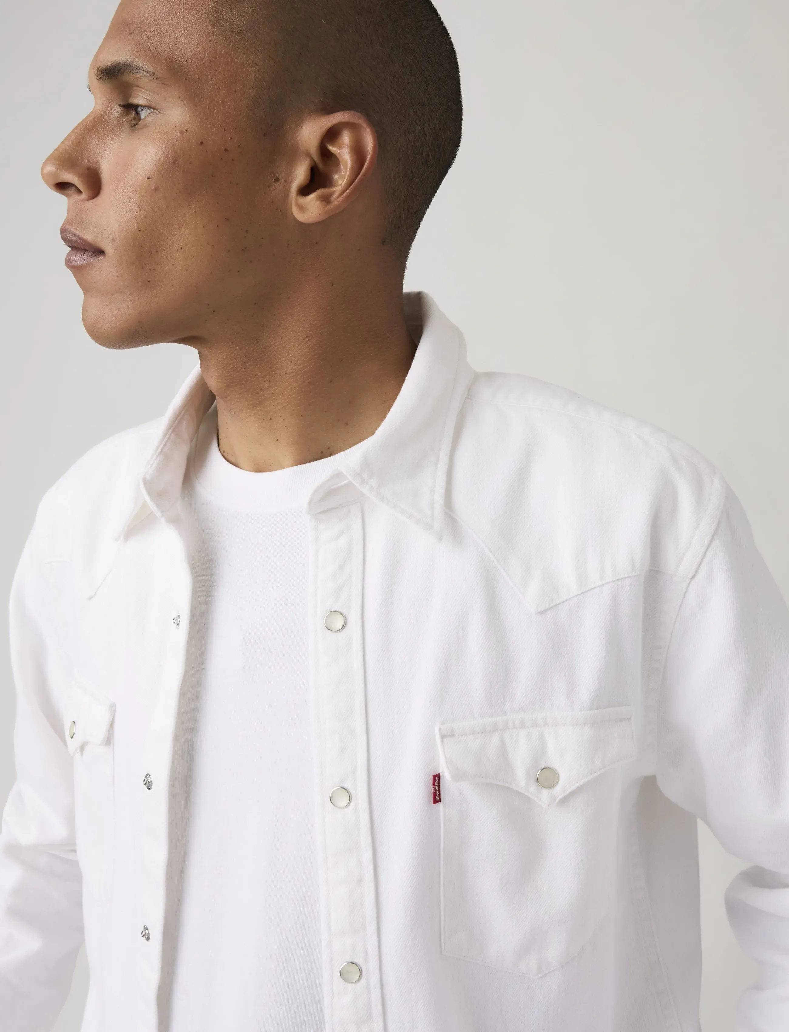 Levi's® - BARSTOW WESTERN STANDARD CLOUD - džinsiniai marškiniai - whites - 4