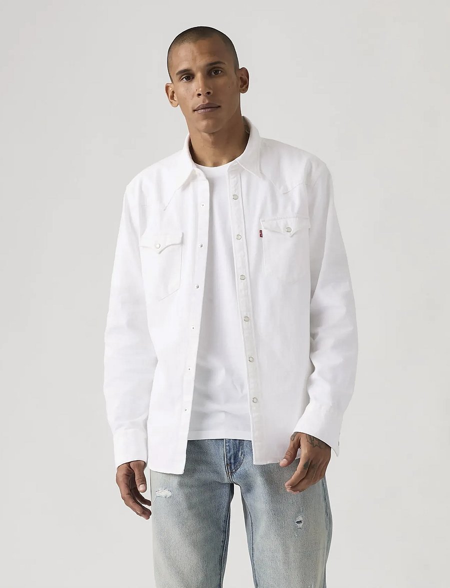 Levi's® - BARSTOW WESTERN STANDARD CLOUD - džinsiniai marškiniai - whites - 5