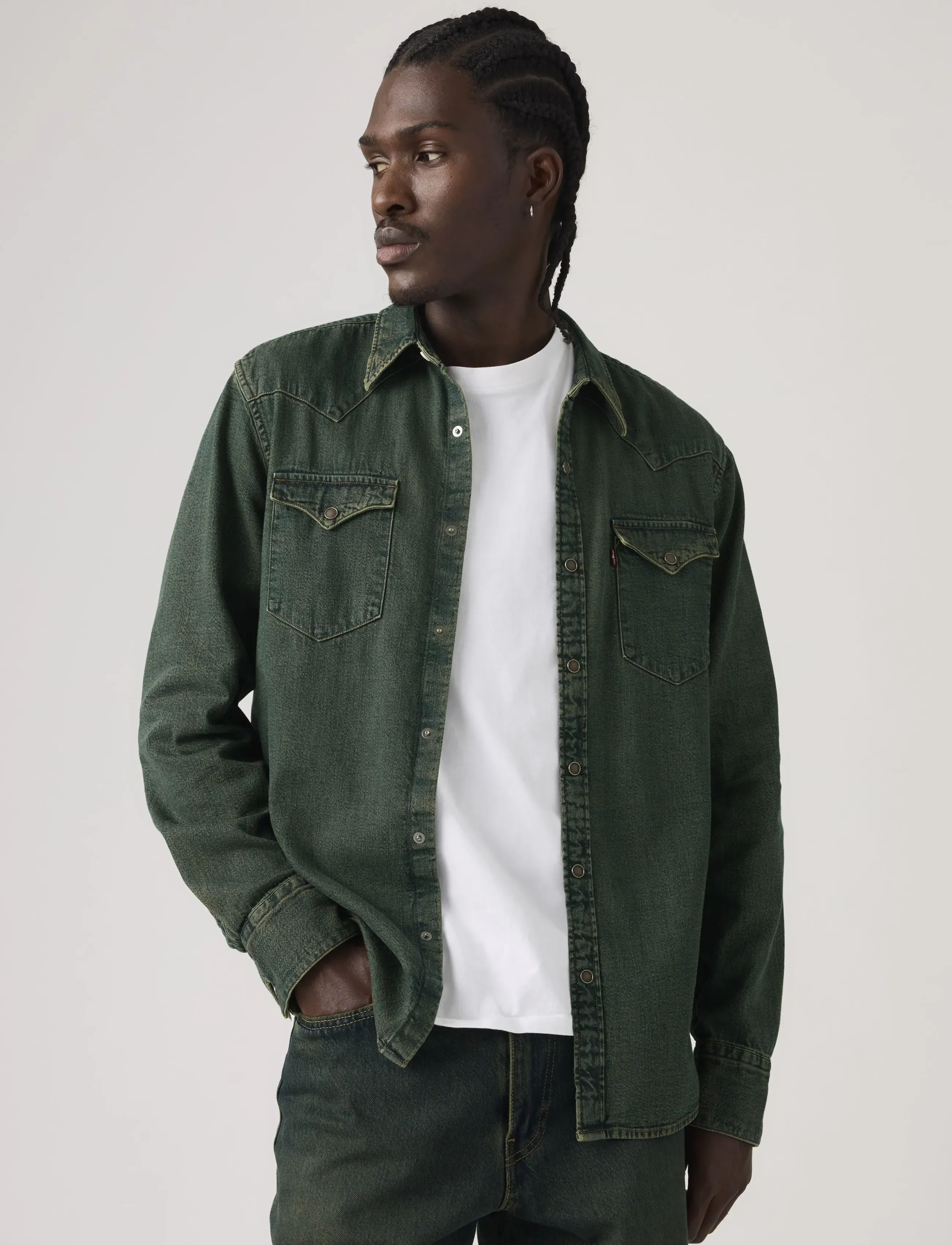 Levi's Barstow Western Standard Until, S, Blue, Skjorter > Denim-Skjorter, Herre