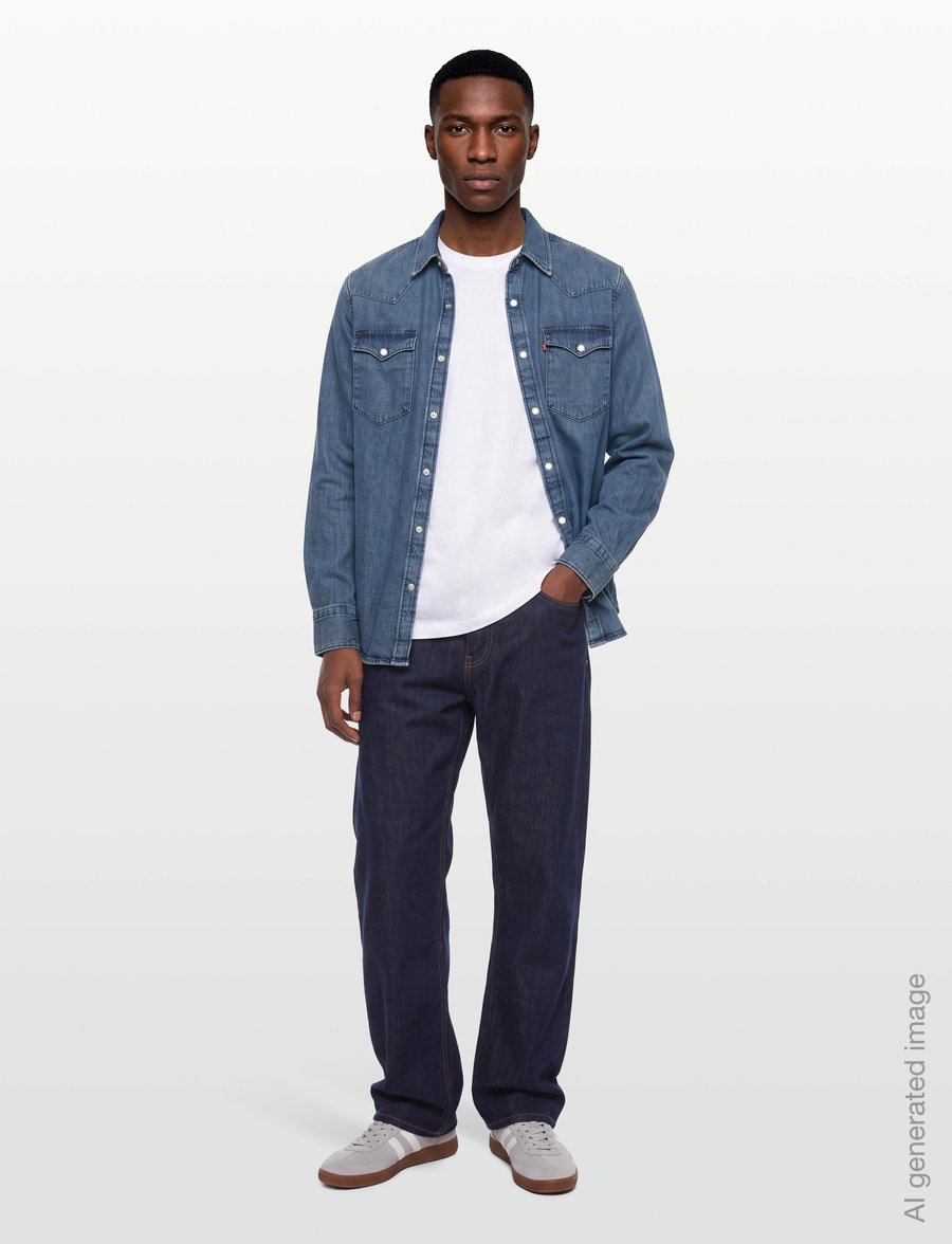 Levi's® - BARSTOW WESTERN STANDARD RUSTI - denimskjorter - med indigo - worn in - 0