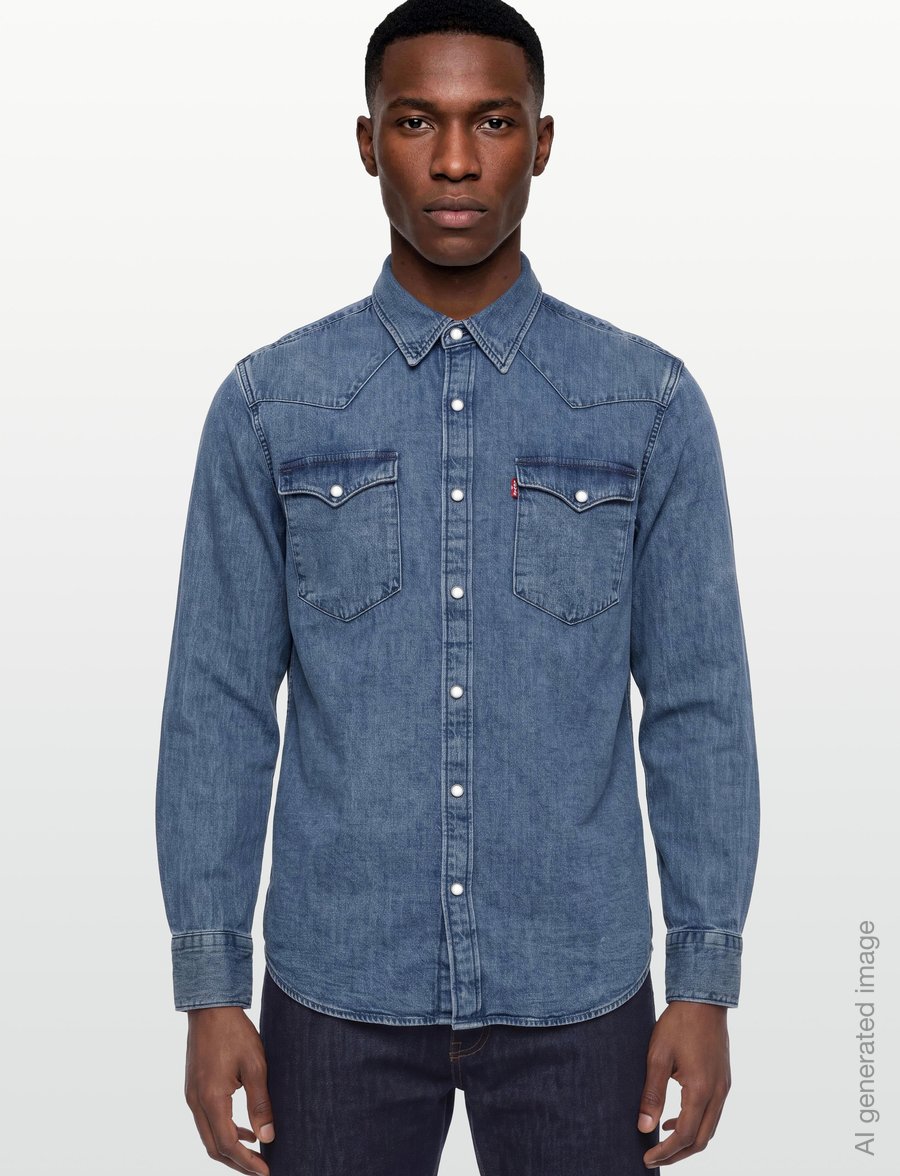 Levi's® - BARSTOW WESTERN STANDARD RUSTI - denimskjorter - med indigo - worn in - 3