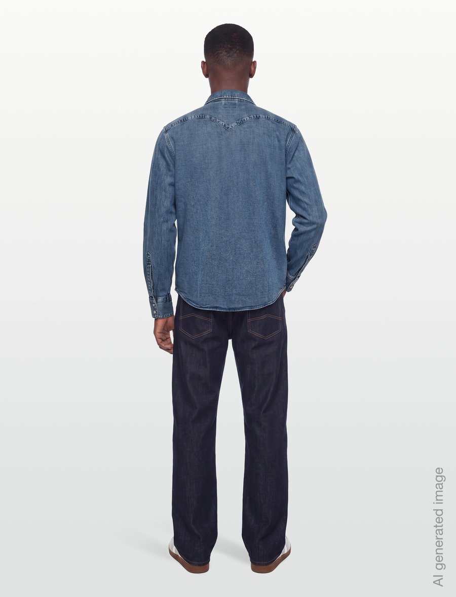 Levi's® - BARSTOW WESTERN STANDARD RUSTI - denimskjorter - med indigo - worn in - 4