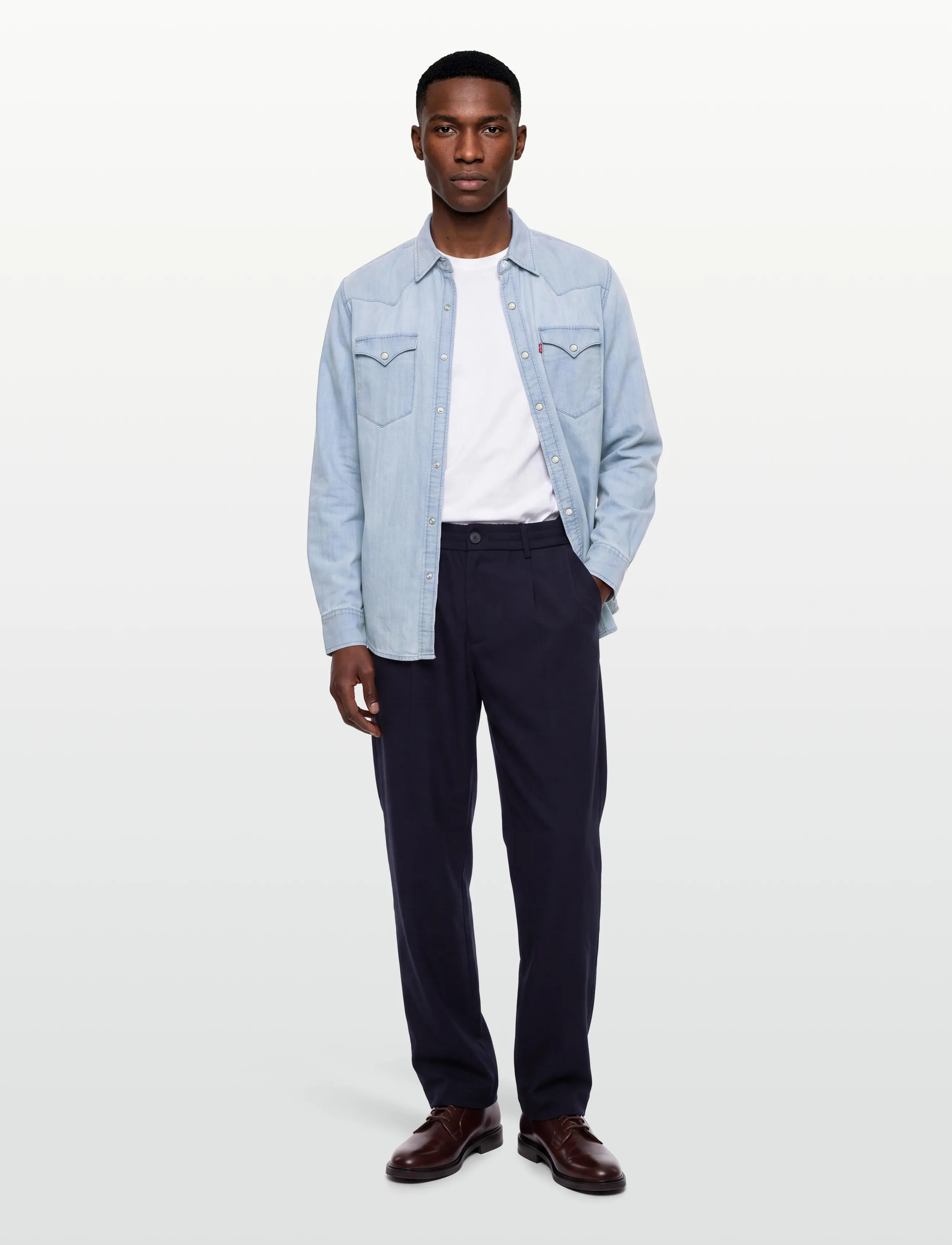 Levi's® CLASSIC WESTERN STANDARD EVERG - Deals - LIGHT INDIGO - FLAT FINIS / blue