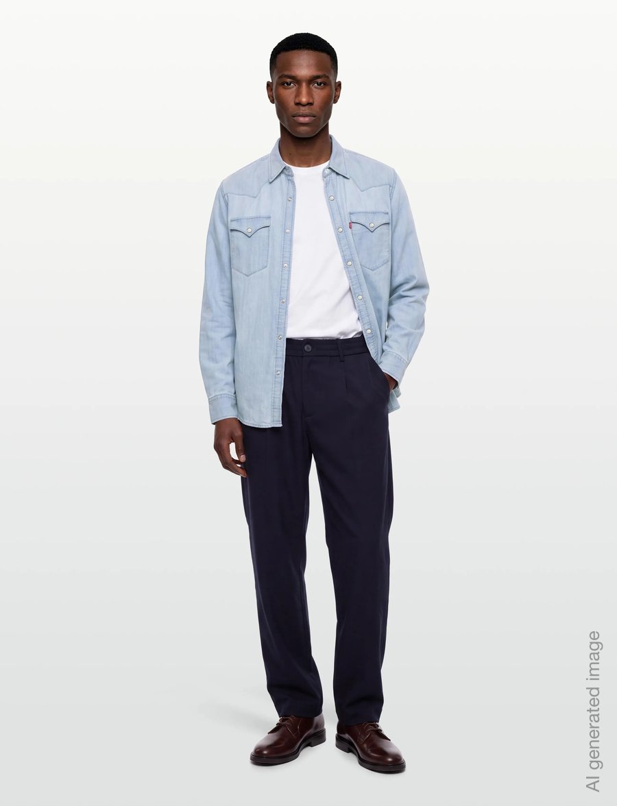 Levi's® - CLASSIC WESTERN STANDARD EVERG - denim shirts - light indigo - flat finis - 0