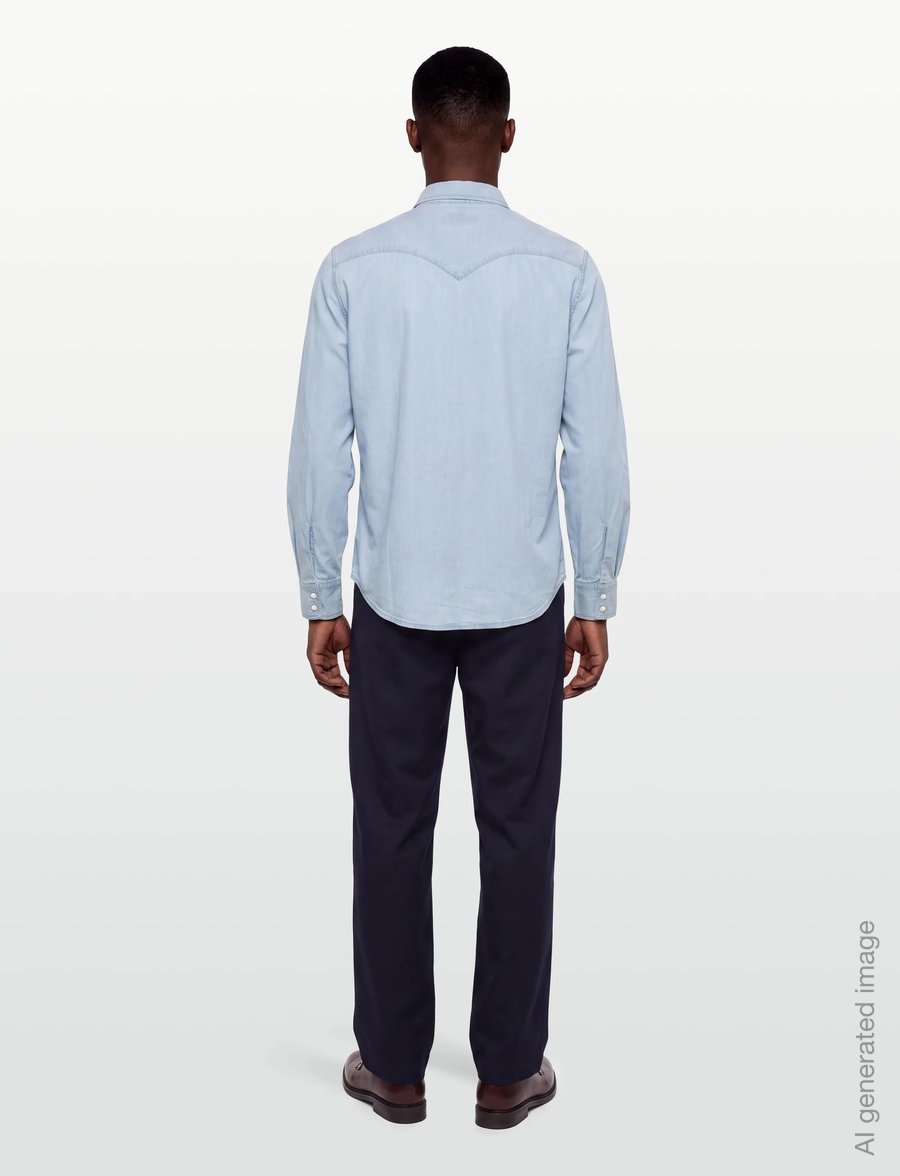 Levi's® - CLASSIC WESTERN STANDARD EVERG - denim shirts - light indigo - flat finis - 4