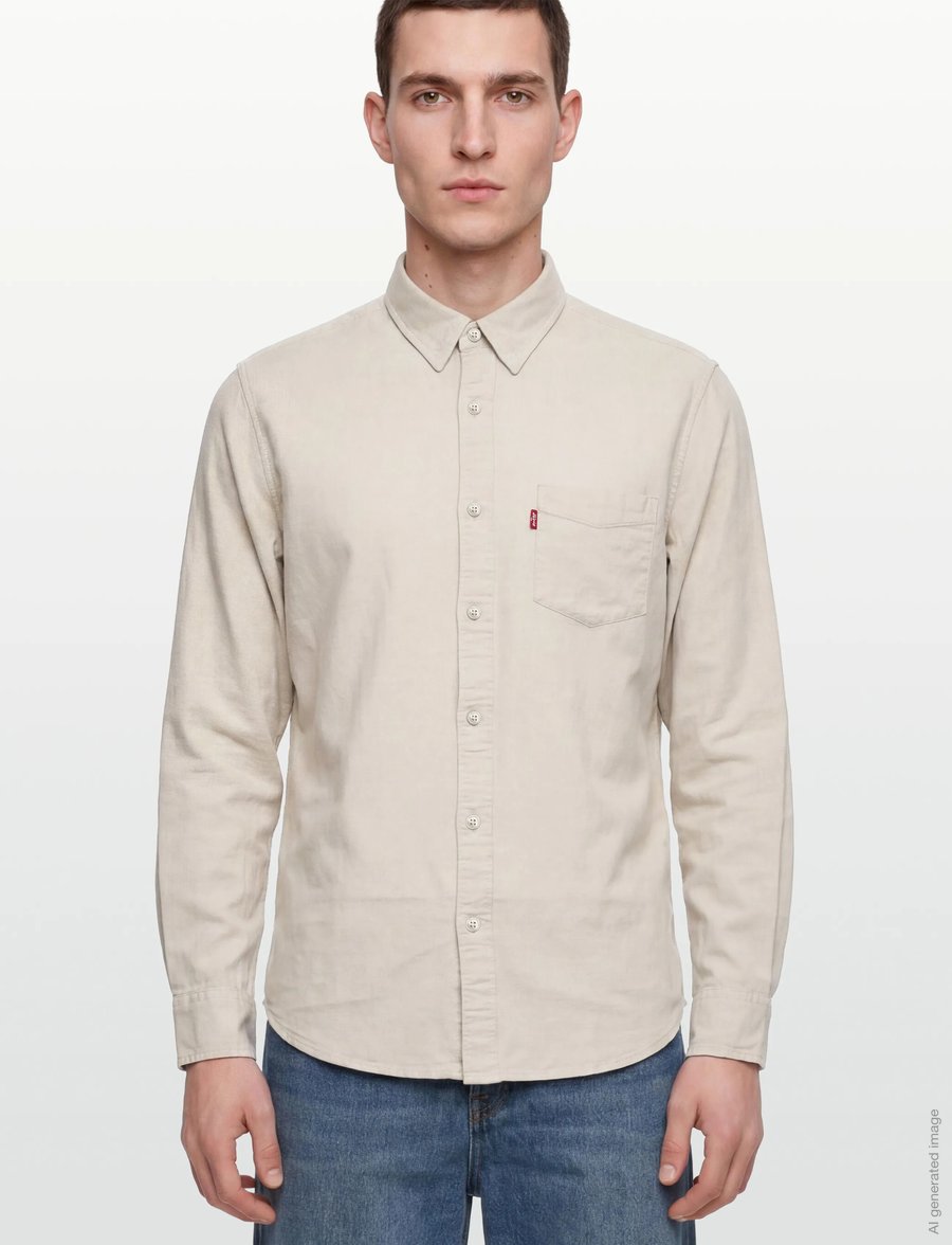 Levi's® - SUNSET 1 POCKET STANDARD PUMIC - leinenhemden - neutrals - 3