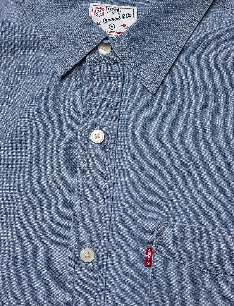 Levi's® - S/S SUNSET 1 PKT STANDRD SEBAS - krótki rękaw - light indigo - flat finis - 3