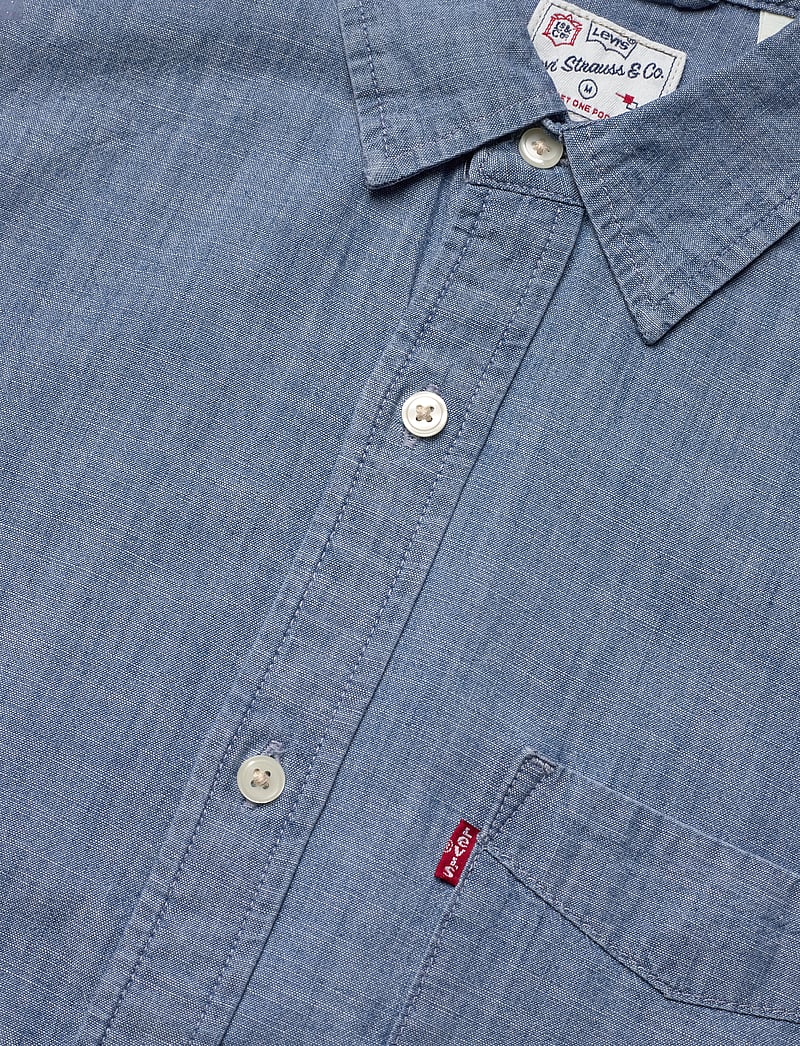 Levi's® - S/S SUNSET 1 PKT STANDRD SEBAS - krótki rękaw - light indigo - flat finis - 4