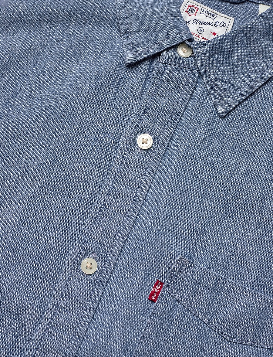 Levi's® - S/S SUNSET 1 PKT STANDRD SEBAS - kurzarmhemden - light indigo - flat finis - 4