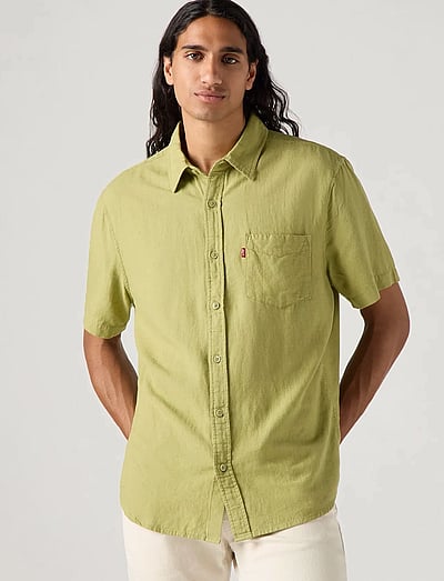 Levi's® S/S SUNSET 1 PKT STANDRD GREENS - Odzież - GREENS / green