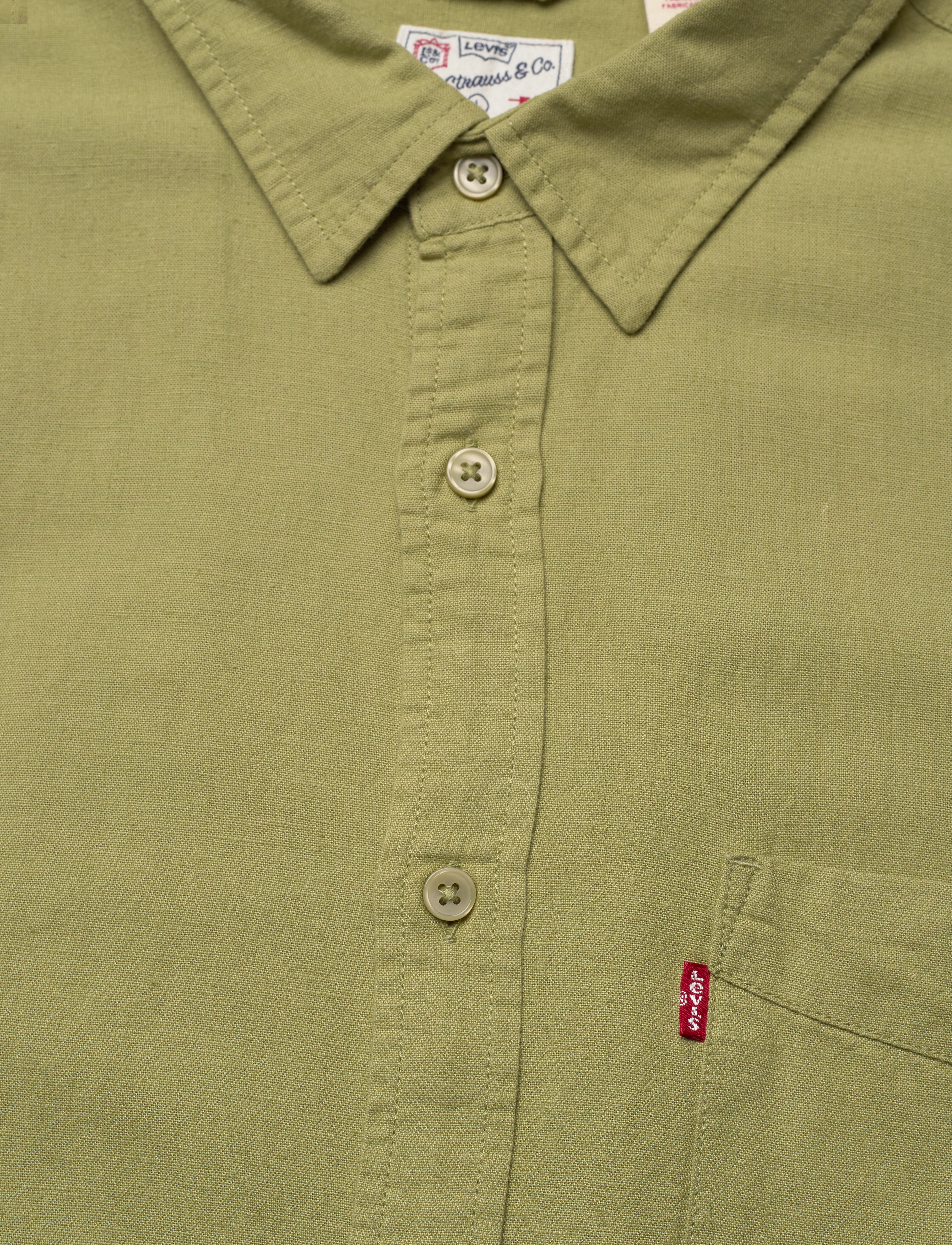 Levi's® - S/S SUNSET 1 PKT STANDRD GREENS - linskjorter - greens - 3