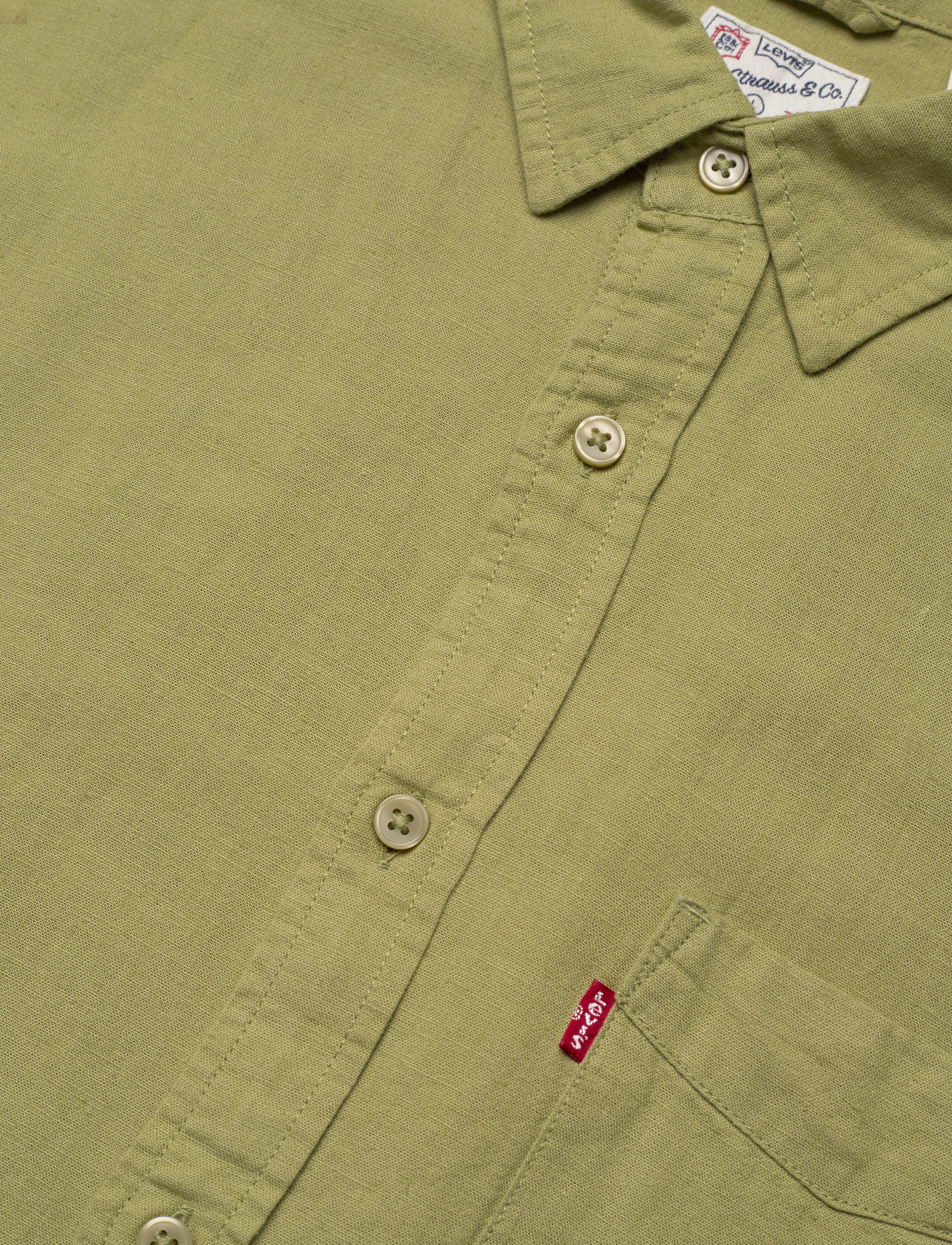 Levi's® - S/S SUNSET 1 PKT STANDRD GREENS - linskjorter - greens - 4