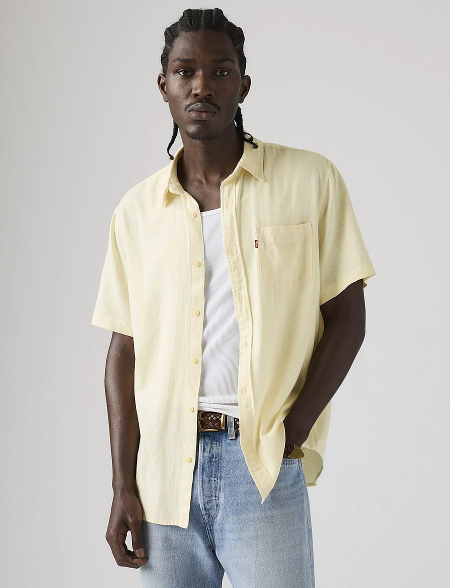 Levi's® - S/S SUNSET 1 PKT STANDRD RUTAB - kurzarmhemden - neutrals - 0
