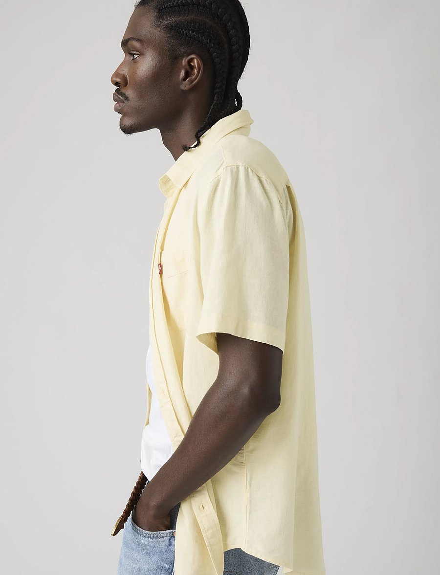 Levi's® - S/S SUNSET 1 PKT STANDRD RUTAB - kurzarmhemden - neutrals - 4