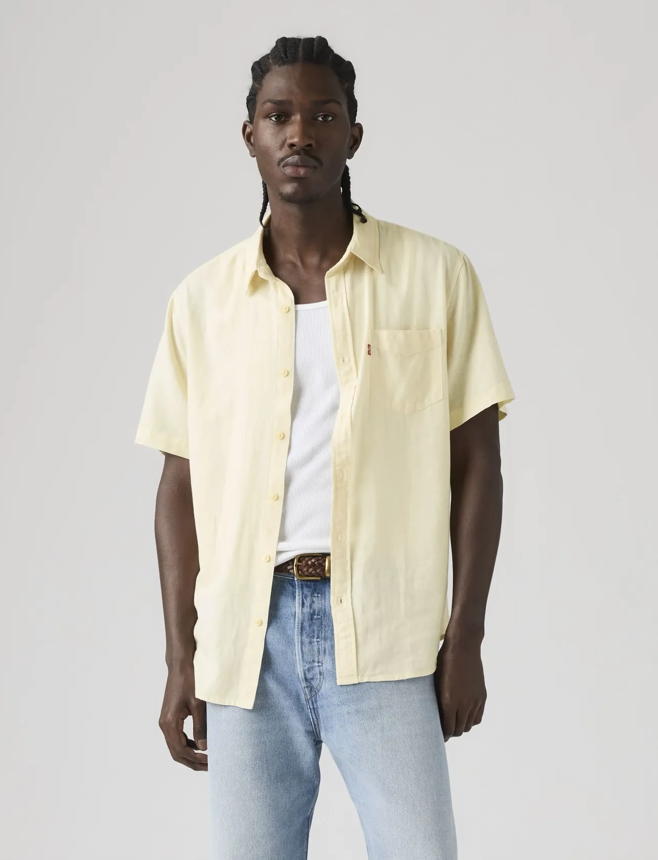 Levi's® - S/S SUNSET 1 PKT STANDRD RUTAB - kurzarmhemden - neutrals - 5