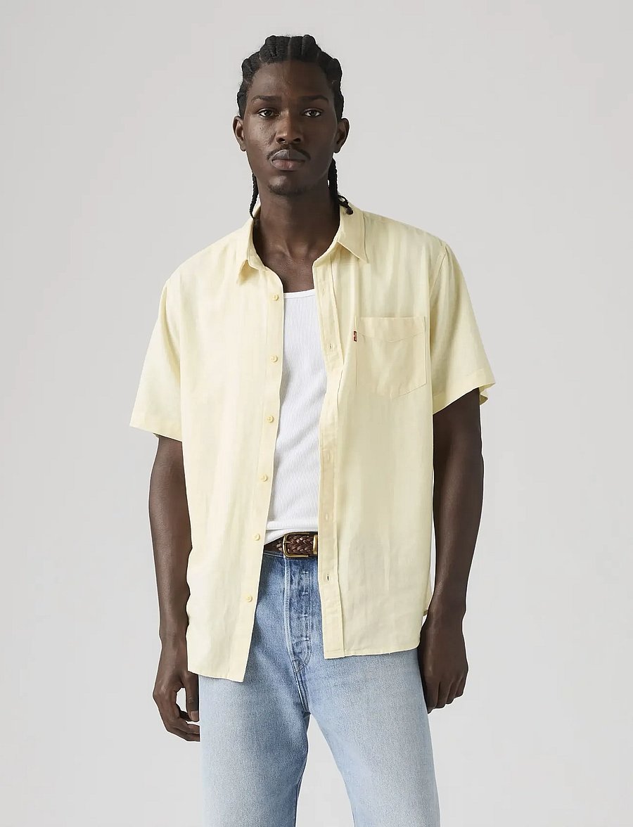 Levi's® - S/S SUNSET 1 PKT STANDRD RUTAB - kurzarmhemden - neutrals - 5