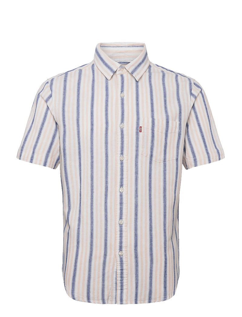 Levi's® - S/S SUNSET 1 PKT STANDRD GIO S - gestreifte hemden - neutrals - 0