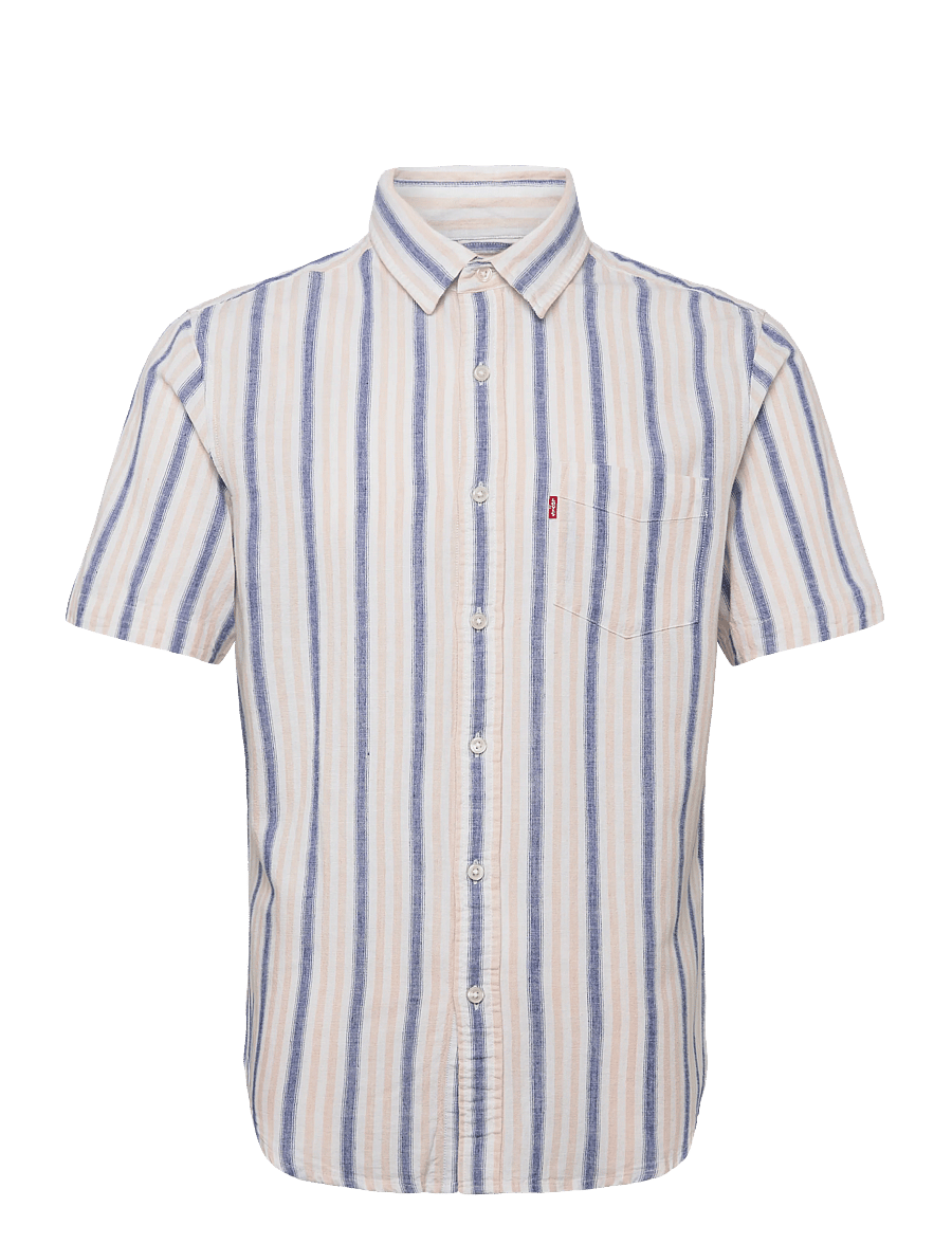Levi's® - S/S SUNSET 1 PKT STANDRD GIO S - gestreifte hemden - neutrals - 0