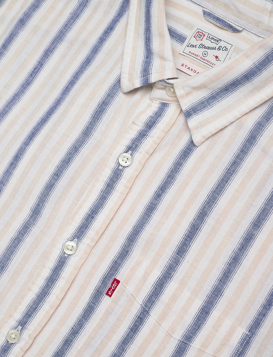 Levi's® - S/S SUNSET 1 PKT STANDRD GIO S - gestreifte hemden - neutrals - 3