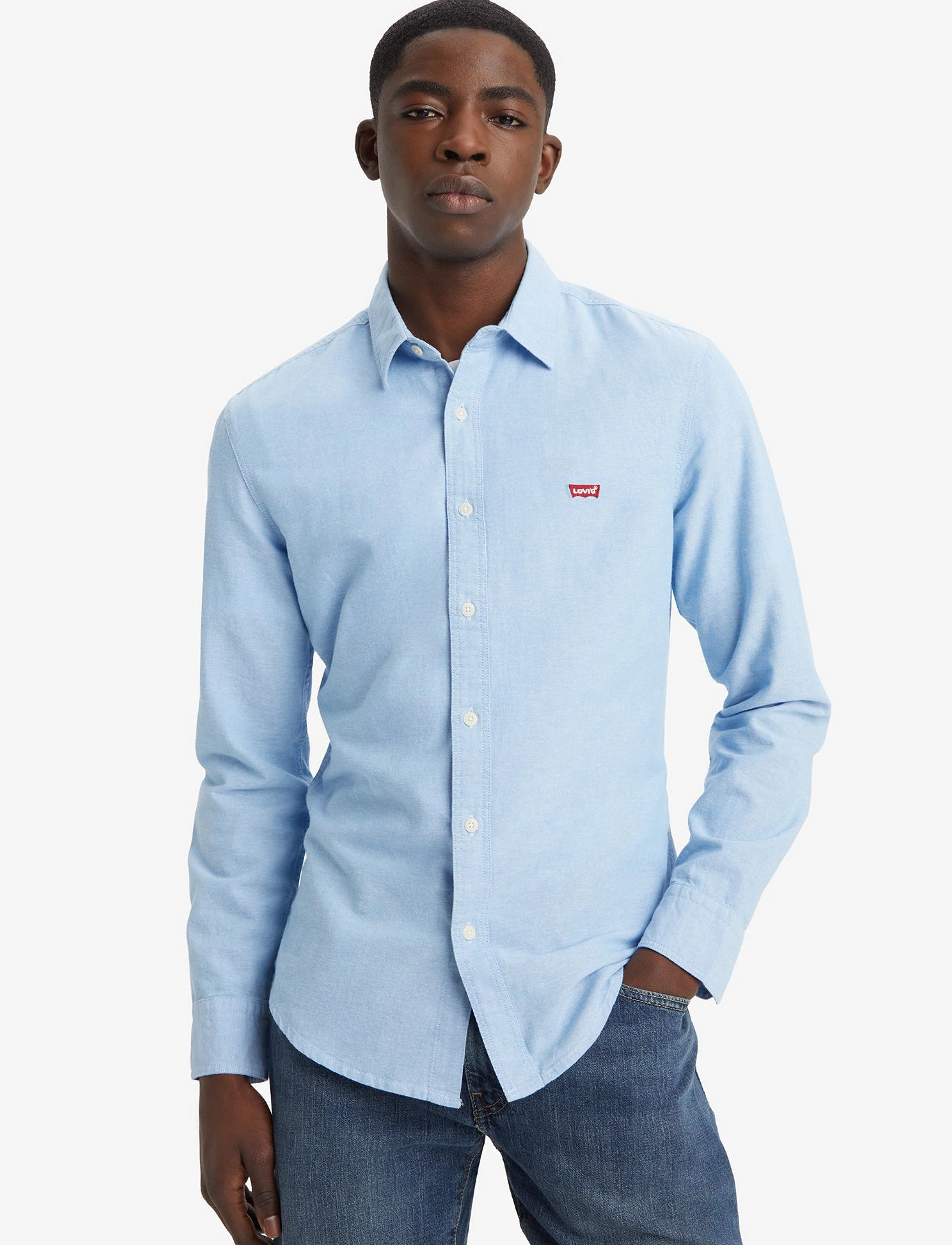 Levi's® LS BATTERY HM SHIRT SLIM ALLUR - 4 for 3 - BLUES / blue