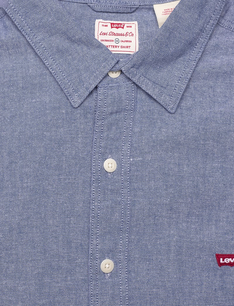 Levi's® - LS BATTERY HM SHIRT SLIM NAVY - rennot kauluspaidat - blues - 5