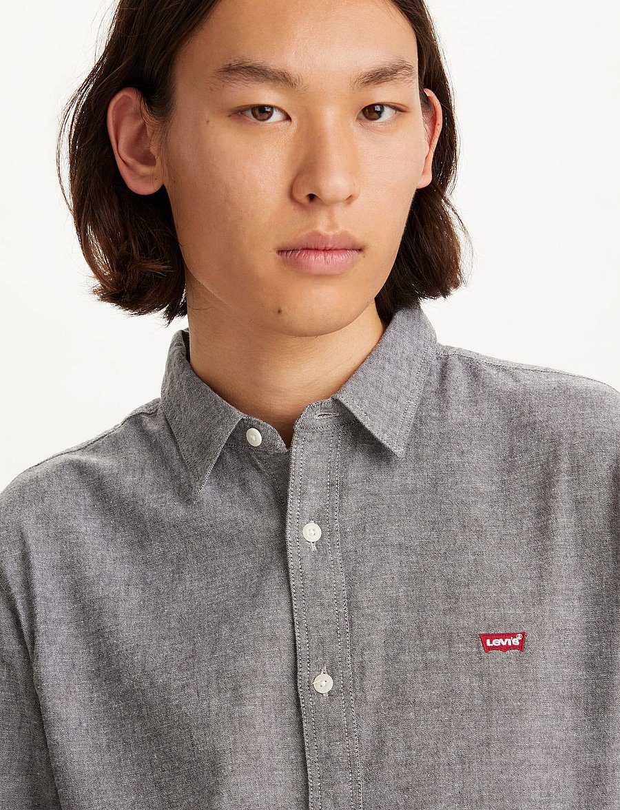 Levi's® - LS BATTERY HM SHIRT SLIM BLACK - blacks - 4