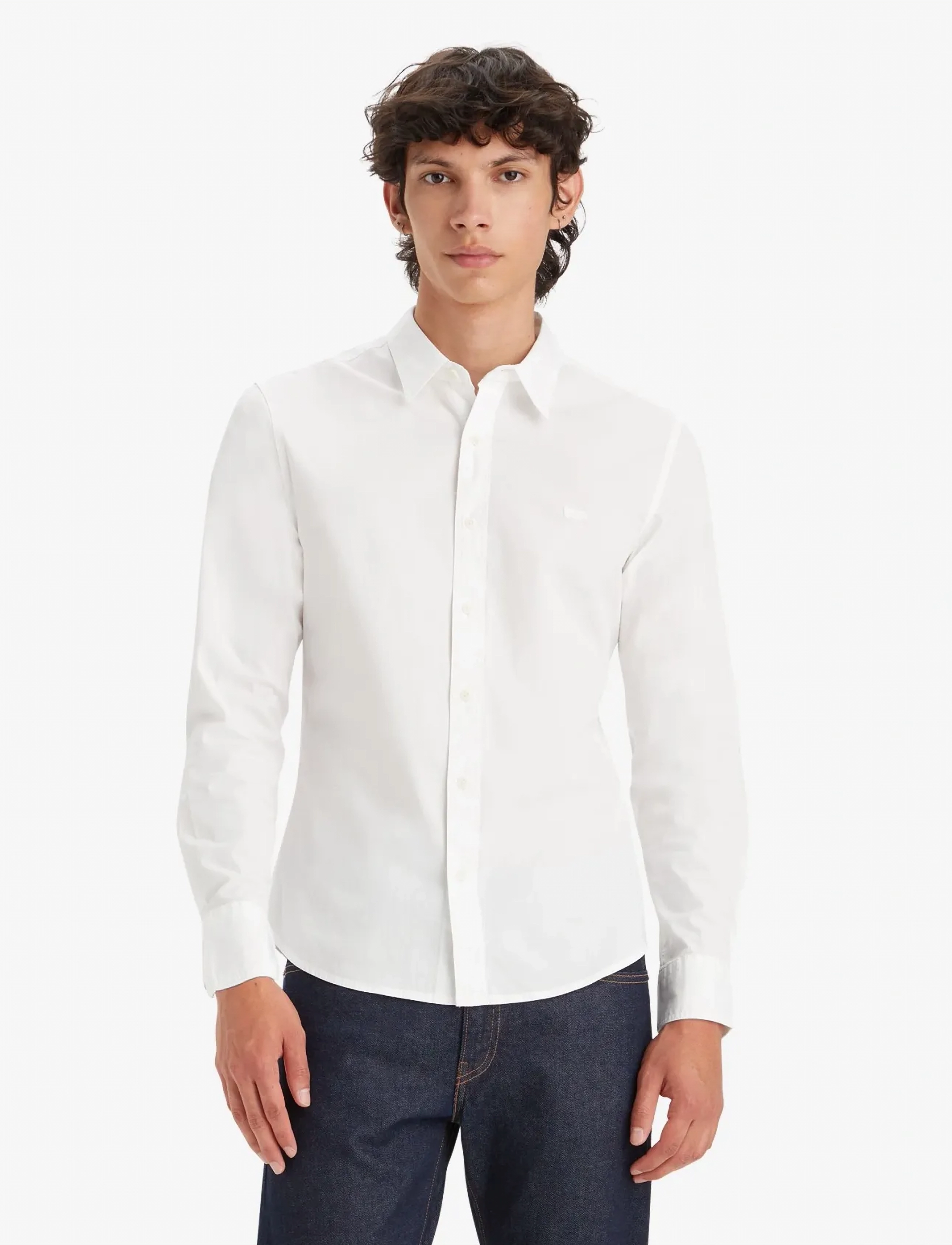 Levi's® - LS BATTERY HM SHIRT SLIM BRIGH - avslappede skjorter - whites - 3