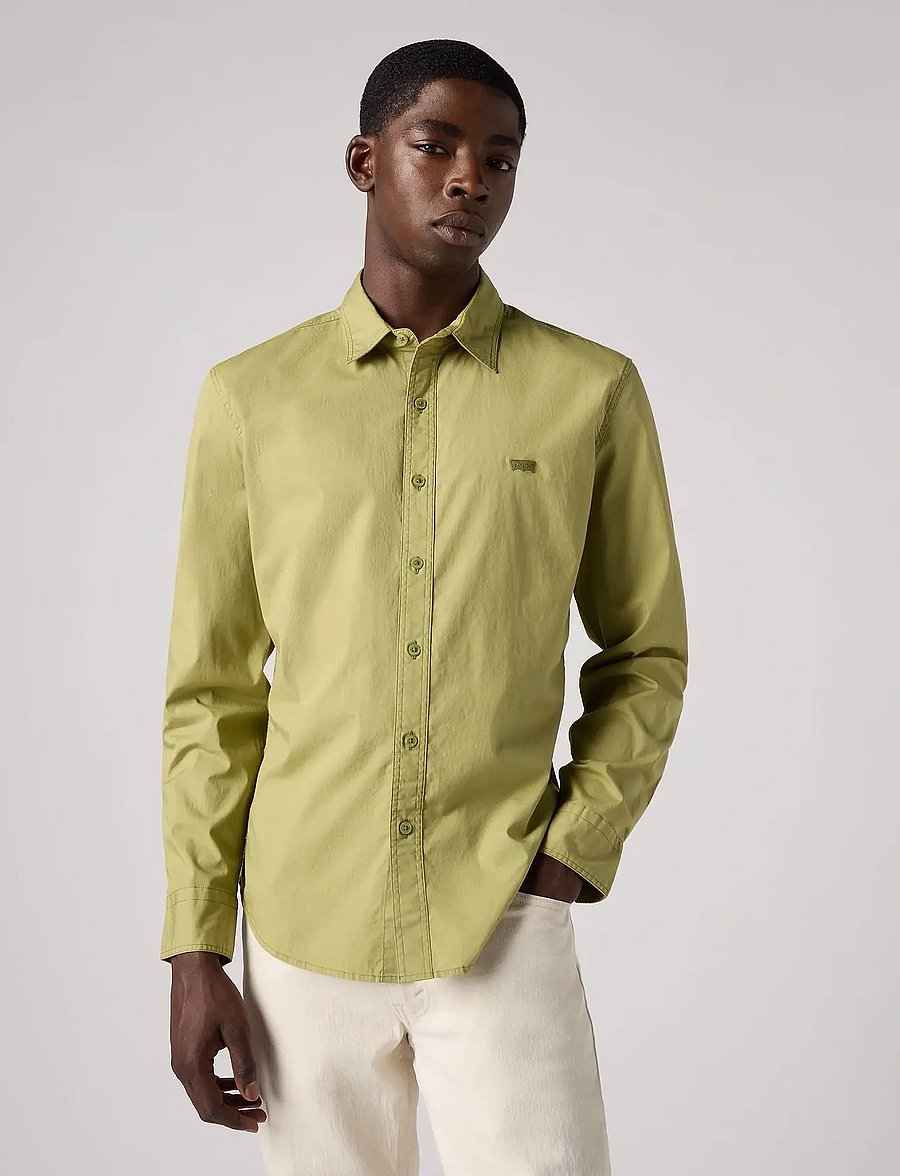 Levi's® - LS BATTERY HM SHIRT SLIM SAGE - freizeithemden - greens - 0