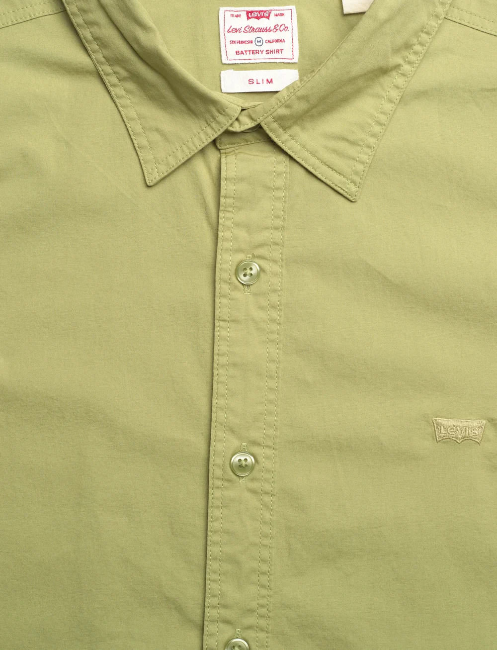 Levi's® - LS BATTERY HM SHIRT SLIM SAGE - vabaajasärgid - greens - 3
