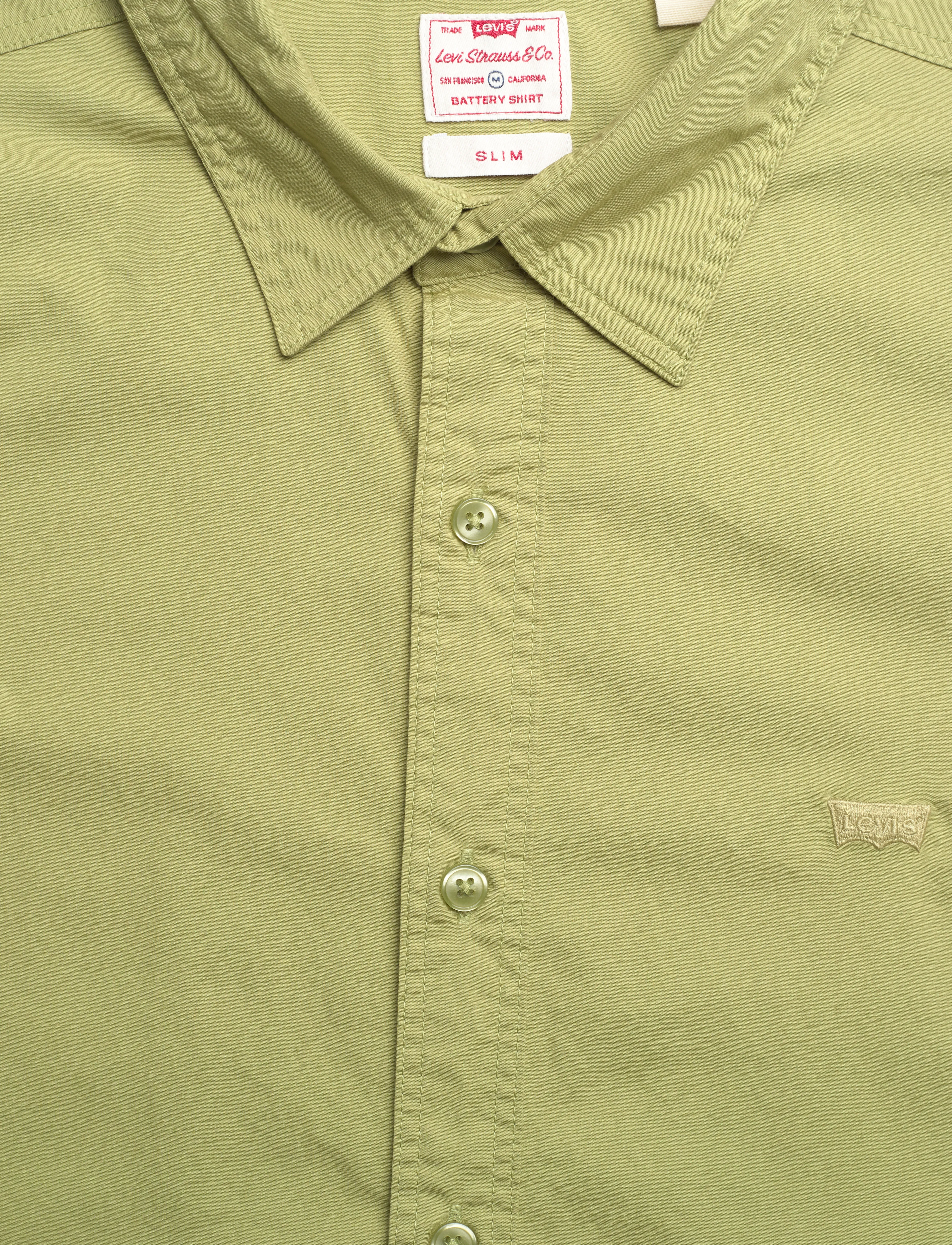 Levi's® - LS BATTERY HM SHIRT SLIM SAGE - casual shirts - greens - 3