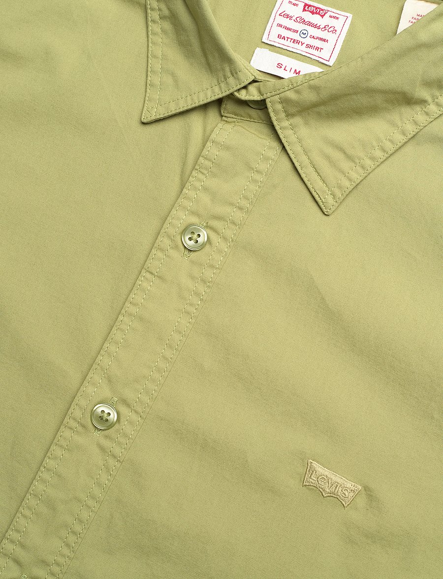 Levi's® - LS BATTERY HM SHIRT SLIM SAGE - freizeithemden - greens - 4