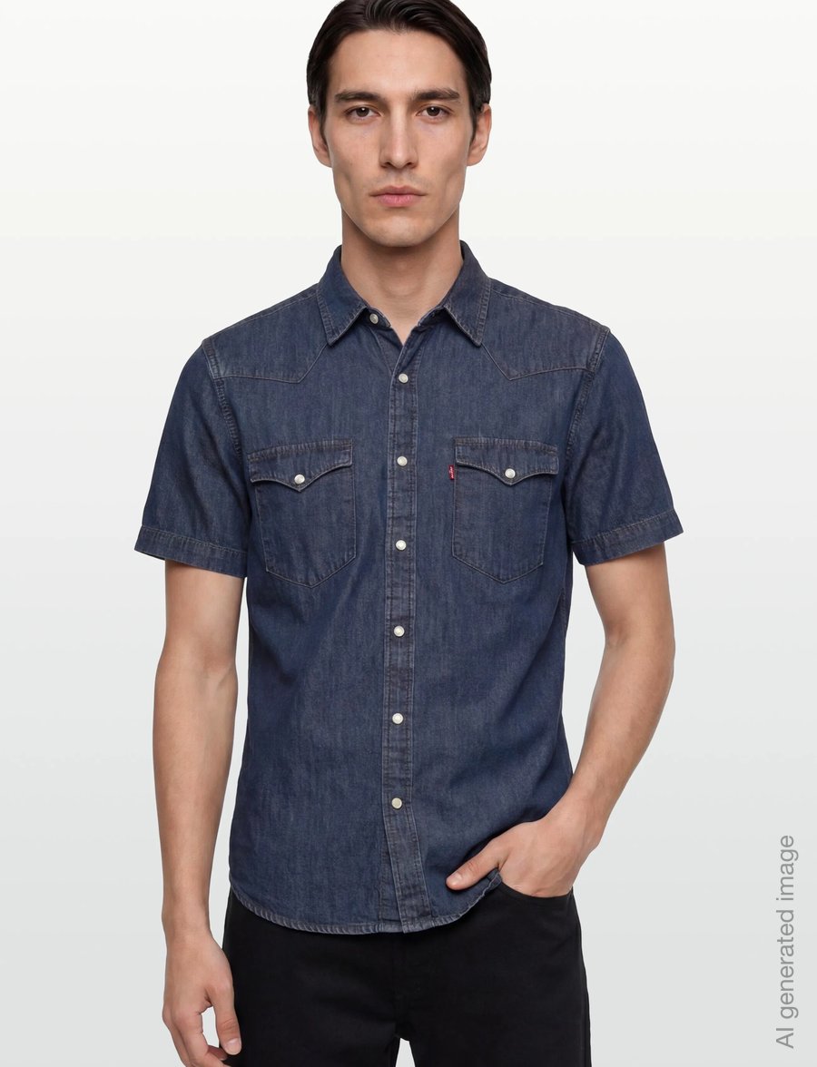 Levi's® - SS CLASSIC WESTERN LAUREL DARK - jeansskjortor - dark indigo - worn in - 3