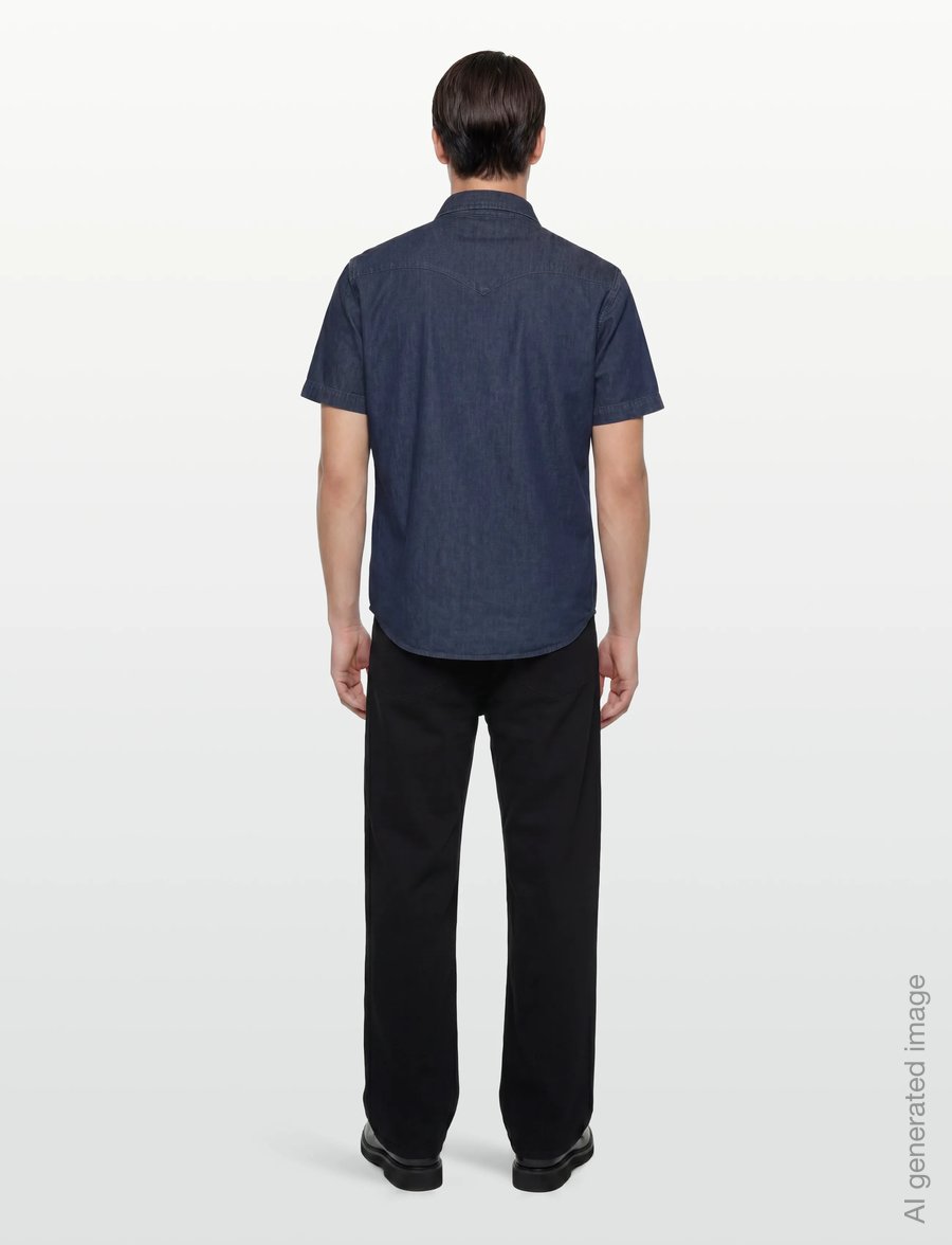 Levi's® - SS CLASSIC WESTERN LAUREL DARK - jeansskjortor - dark indigo - worn in - 4