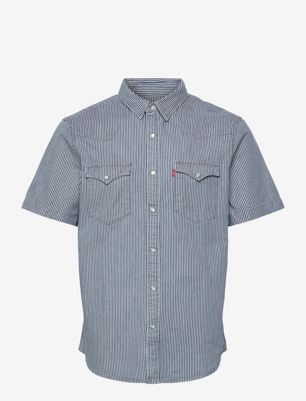 Levi's® - SS CLASSIC WESTERN PICADILLY S - denim shirts - med indigo - worn in - 0