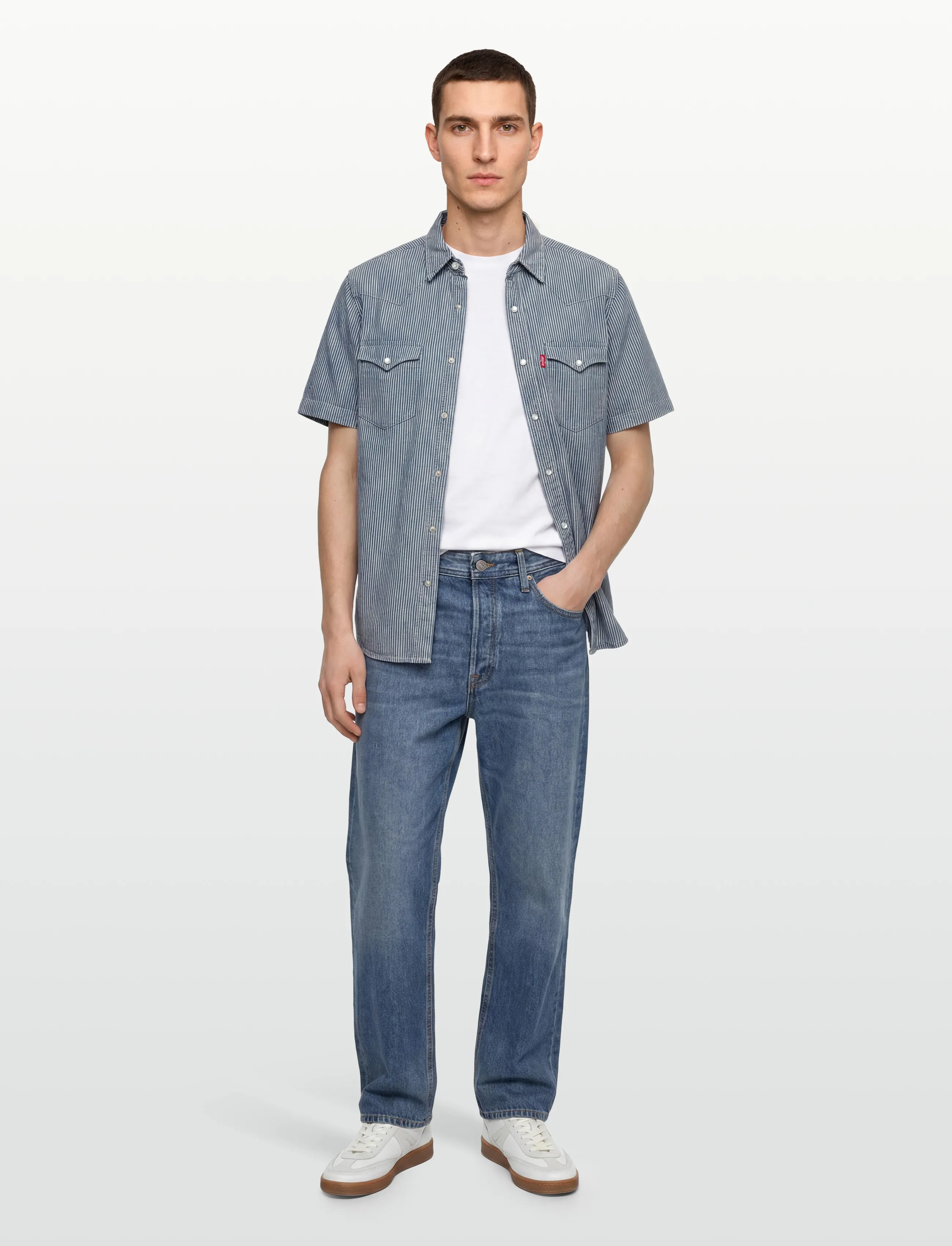 Levi's® SS CLASSIC WESTERN PICADILLY S - Skjortor - MED INDIGO - WORN IN / blue