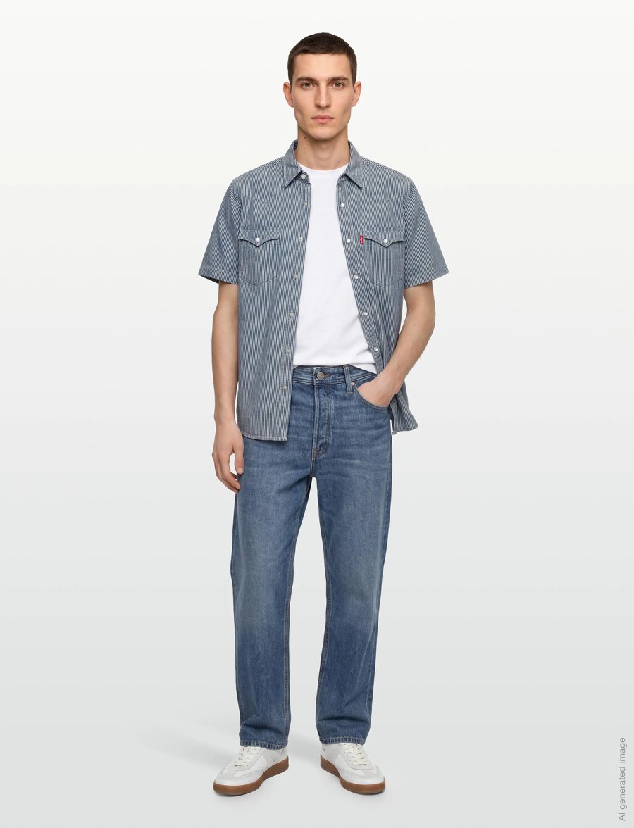 Levi's® - SS CLASSIC WESTERN PICADILLY S - farkkupaidat - med indigo - worn in - 0