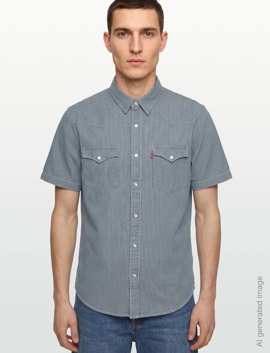 Levi's® - SS CLASSIC WESTERN PICADILLY S - flanellskjortor - med indigo - worn ins - 3