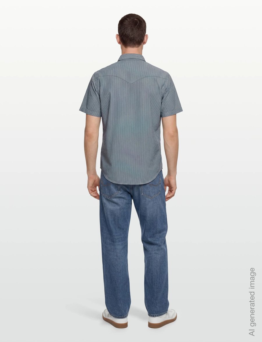Levi's® - SS CLASSIC WESTERN PICADILLY S - flanellskjortor - med indigo - worn ins - 4