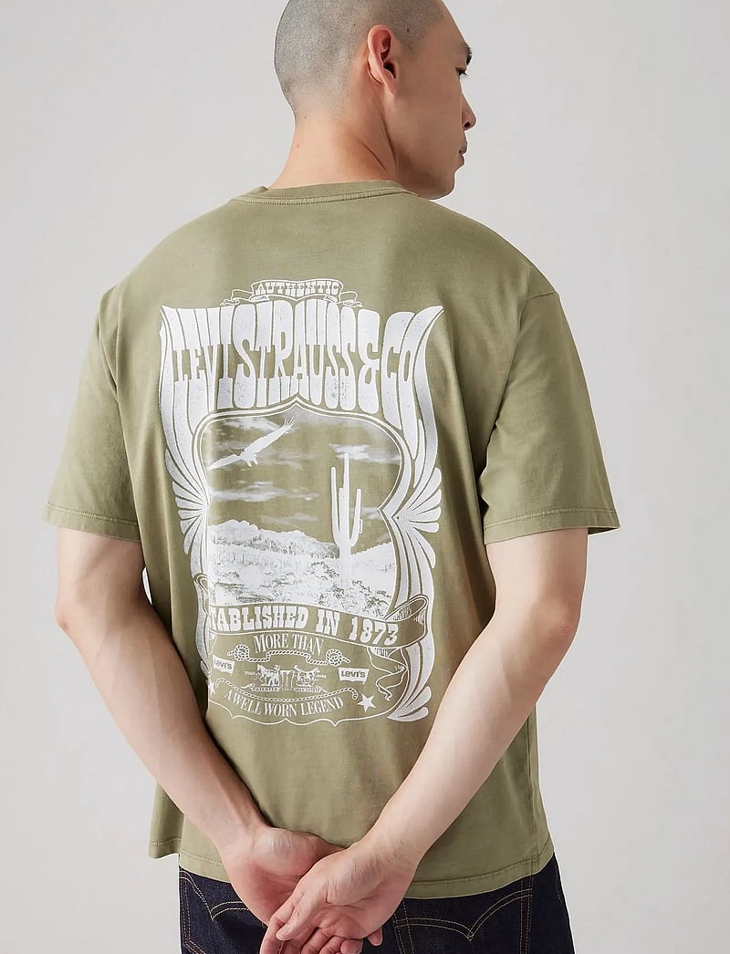 Levi's® - VINTAGE FIT GRAPHIC TEE CONCER - kurzärmelig - greens - 0