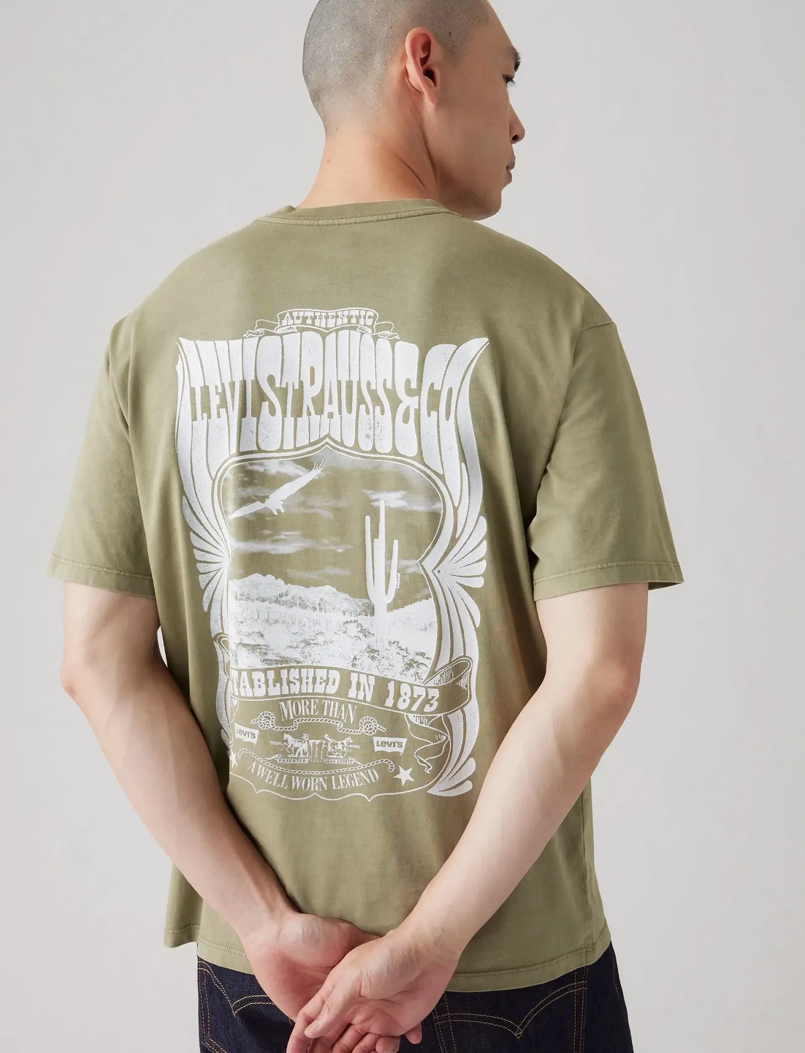 Levi's® - VINTAGE FIT GRAPHIC TEE CONCER - greens - 0