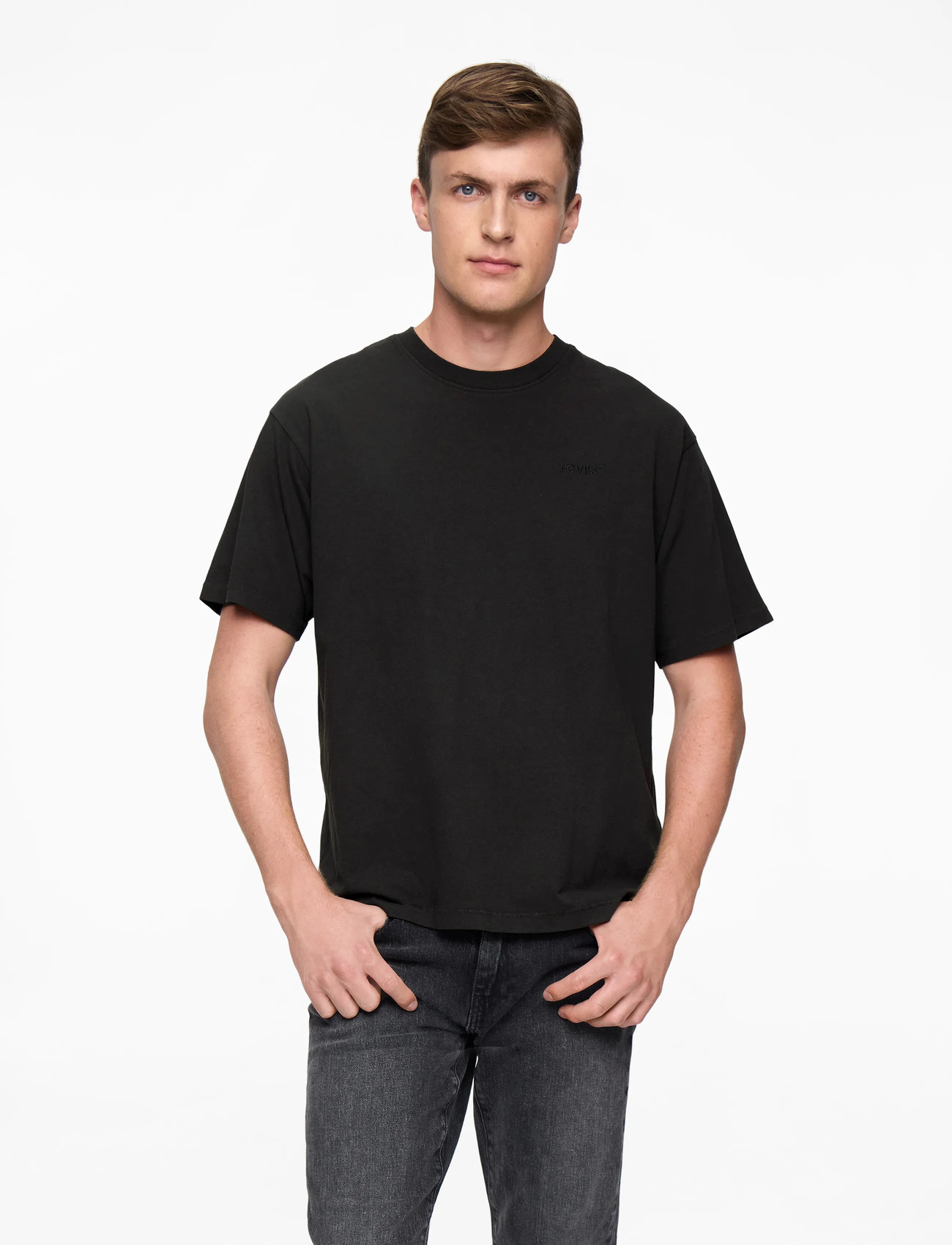 Levi's® - RED TAB VINTAGE TEE MINERAL BL - short-sleeved t-shirts - blacks - 0