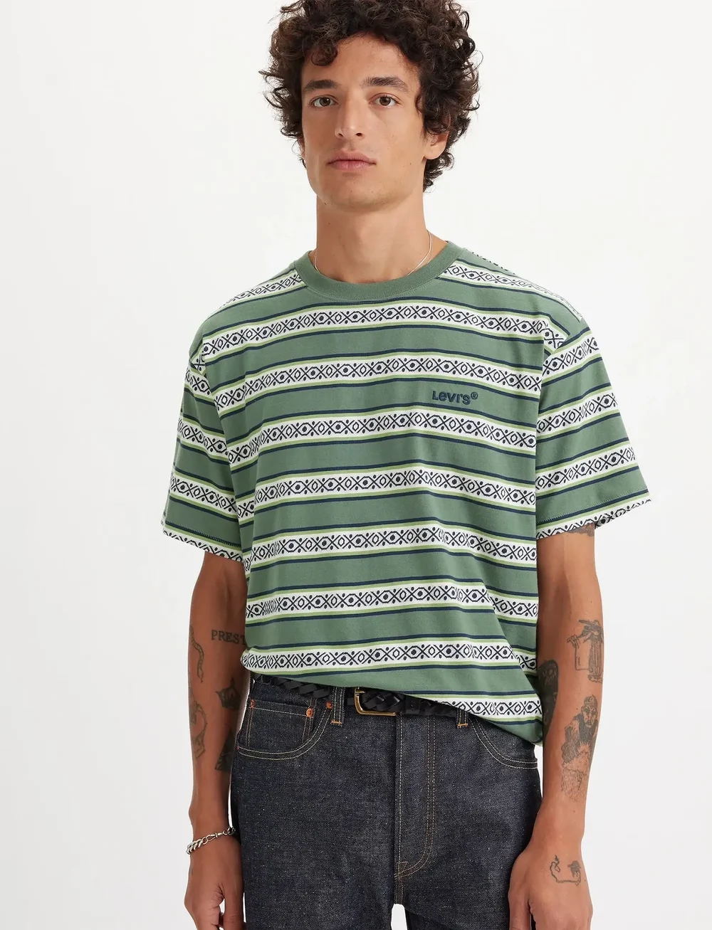 Levi's® - RED TAB VINTAGE TEE OTIS GEO S - kurzärmelig - greens - 0