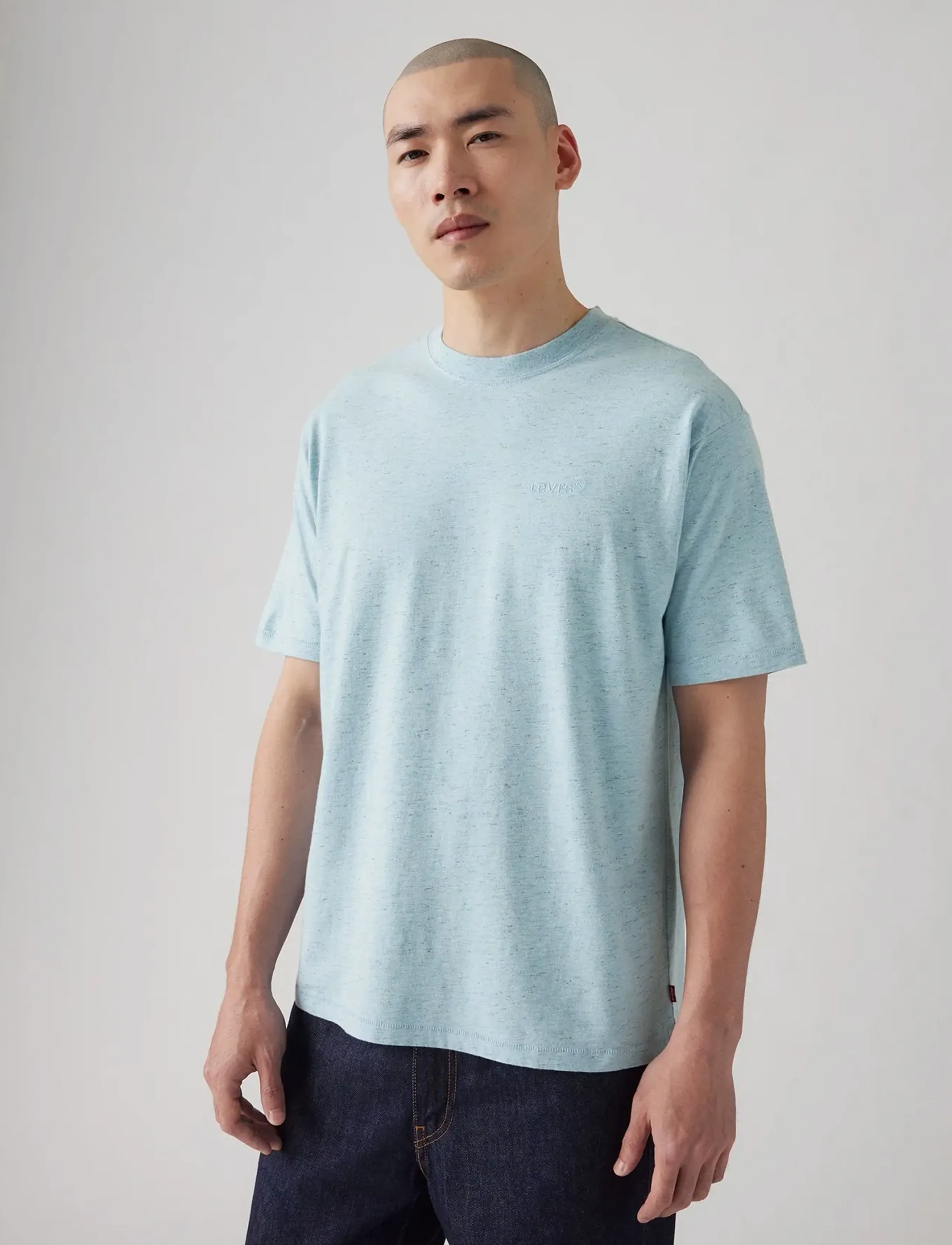 Levi's Red Tab Vintage Tee Iguana Spa, S, T-shirts, Blau - Short-sleeved, Männerswear