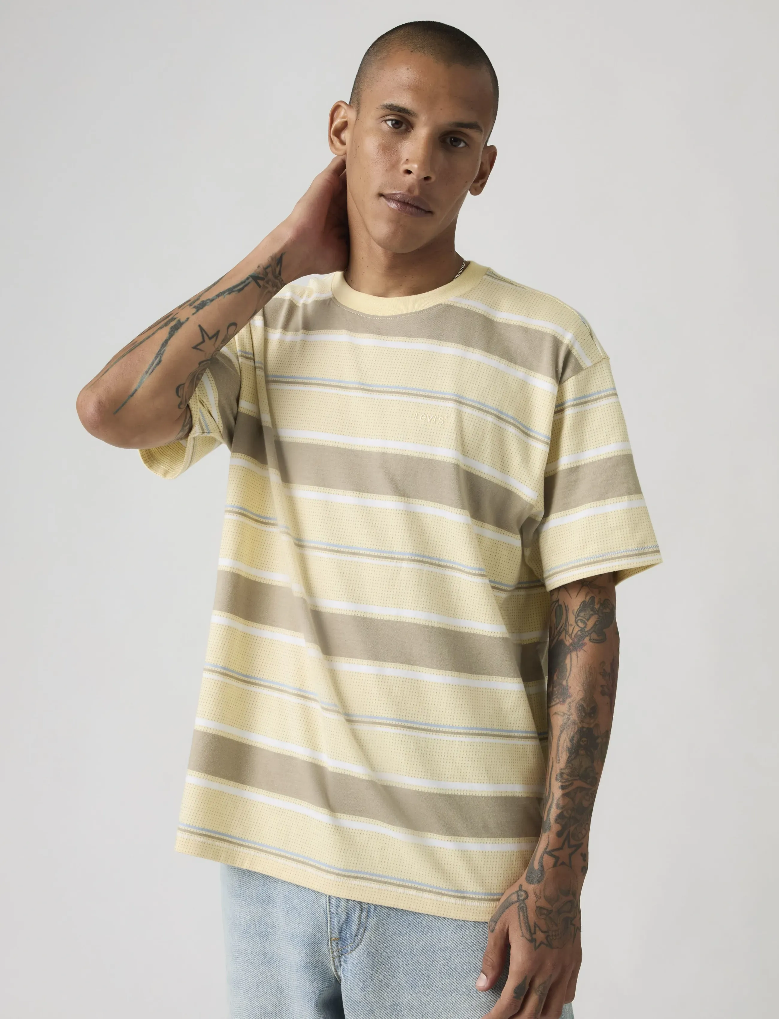 Levi's® RED TAB VINTAGE TEE PECOS STRI - T-shirts - MULTI-COLOR / yellow
