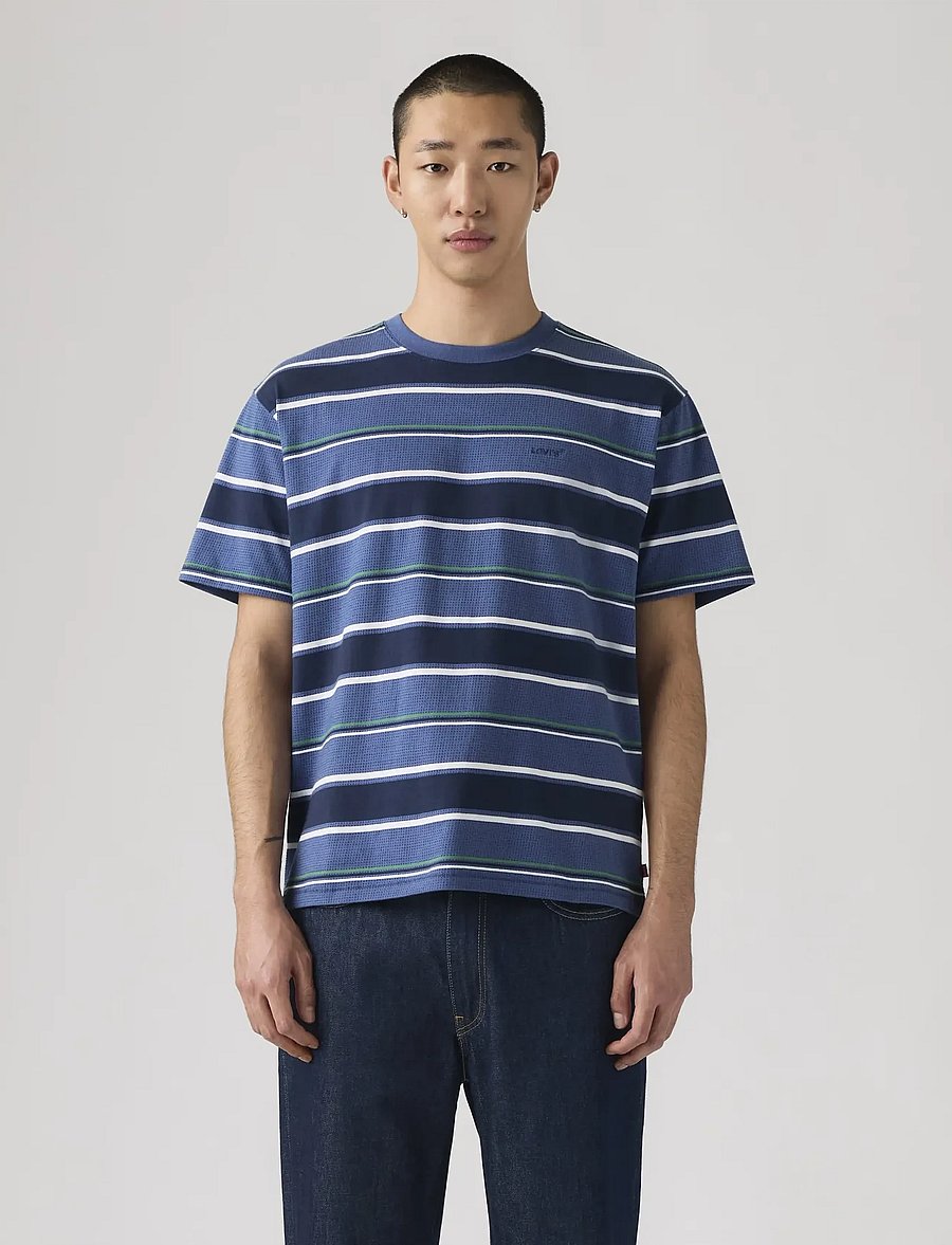 Levi's® - RED TAB VINTAGE TEE PECOS STRI - kurzärmelig - blues - 5