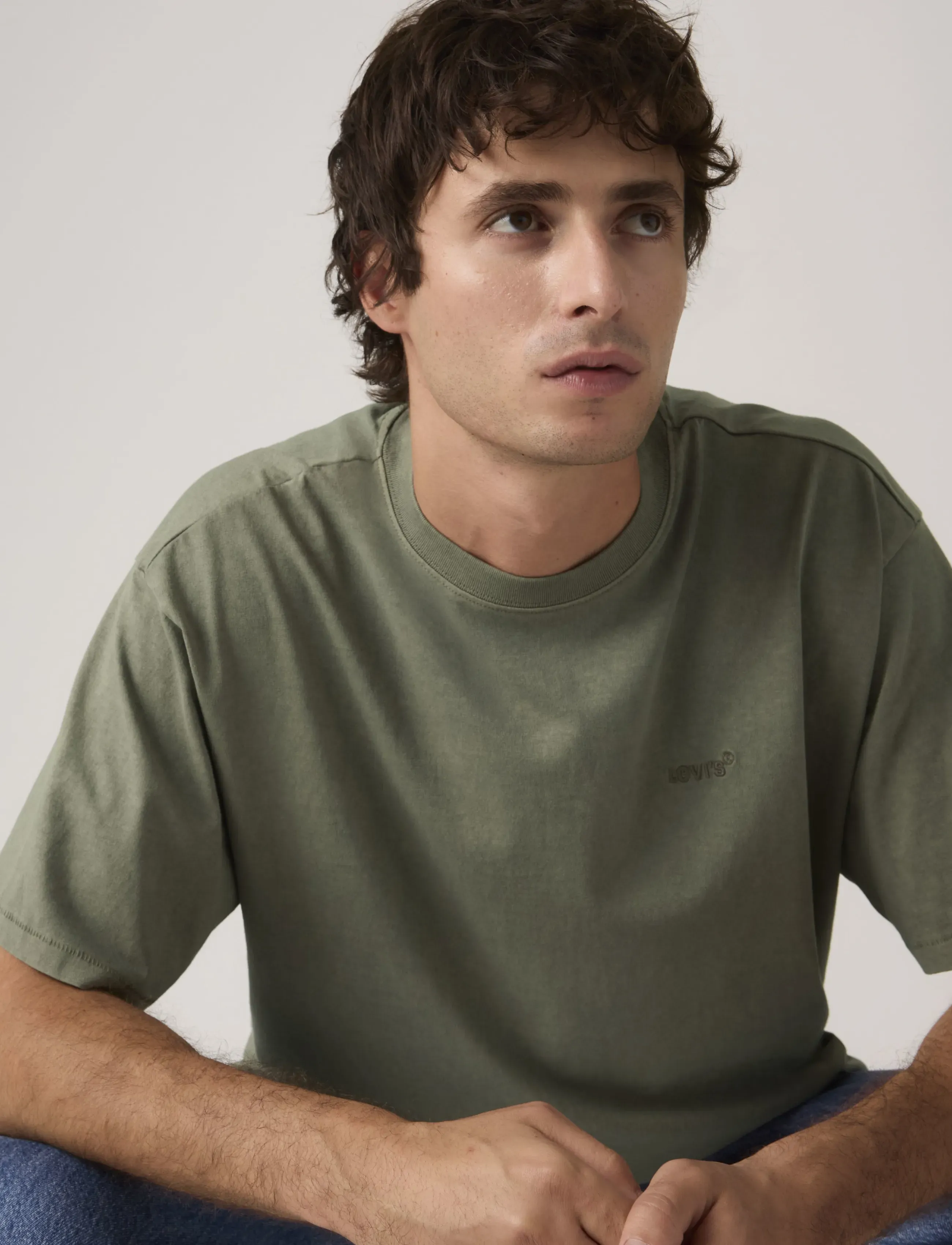Levi's® - RED TAB VINTAGE TEE GARMENT DY - sügisesed riided - greens - 3