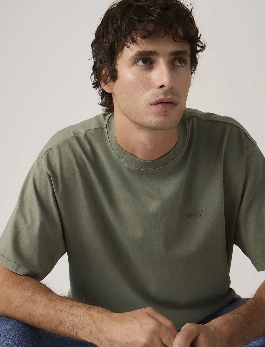 Levi's® - RED TAB VINTAGE TEE GARMENT DY - kortærmede t-shirts - greens - 3
