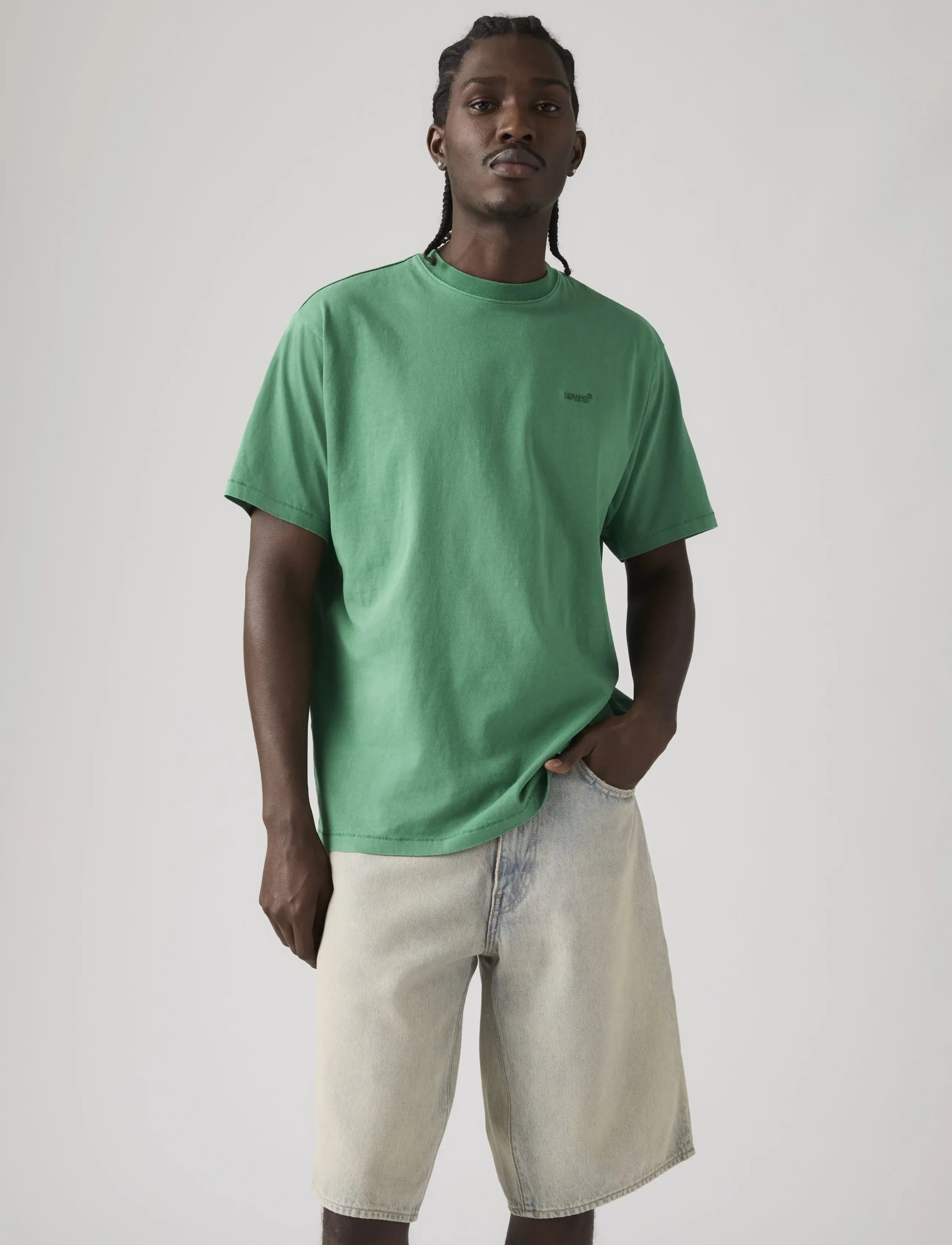 Levi's® RED TAB VINTAGE TEE GREENS - Winter deals - RED TAB VINTAGE TEE GARMENT DYE PINE GREEN / green
